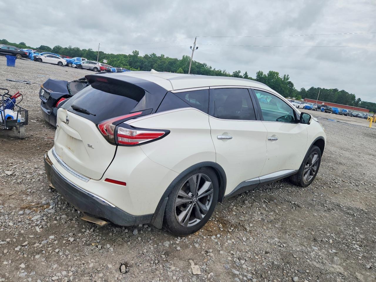 2015 Nissan Murano Sl White vin: 5N1AZ2MG0FN254196