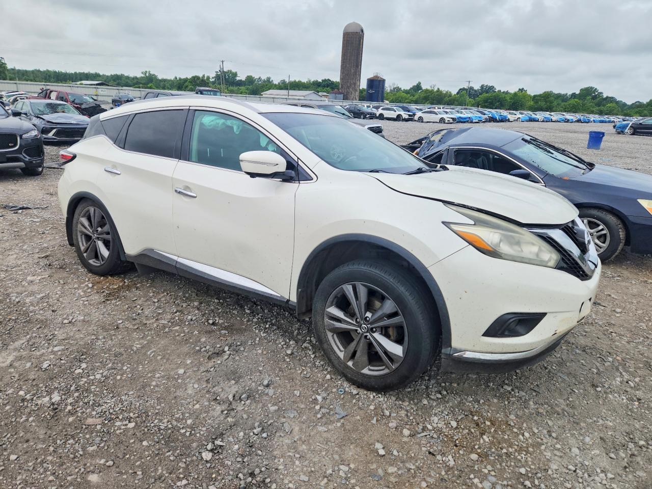 2015 Nissan Murano Sl White vin: 5N1AZ2MG0FN254196