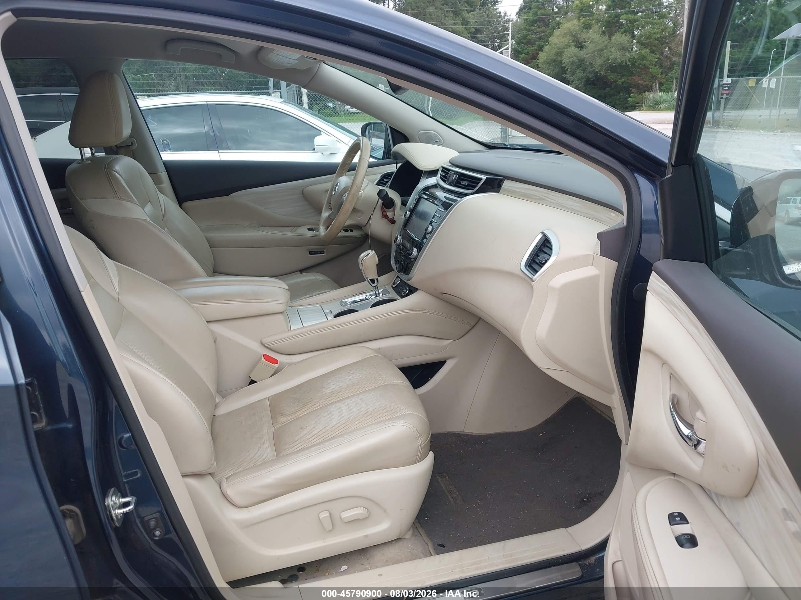 2015 Nissan Murano Sl Blue vin: 5N1AZ2MG0FN275520