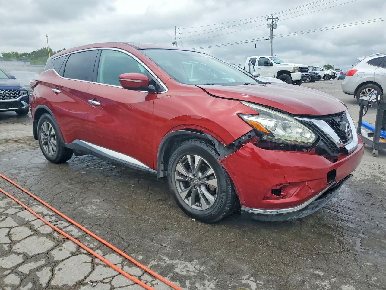 2015 Nissan Murano S Red vin: 5N1AZ2MG0FN276649