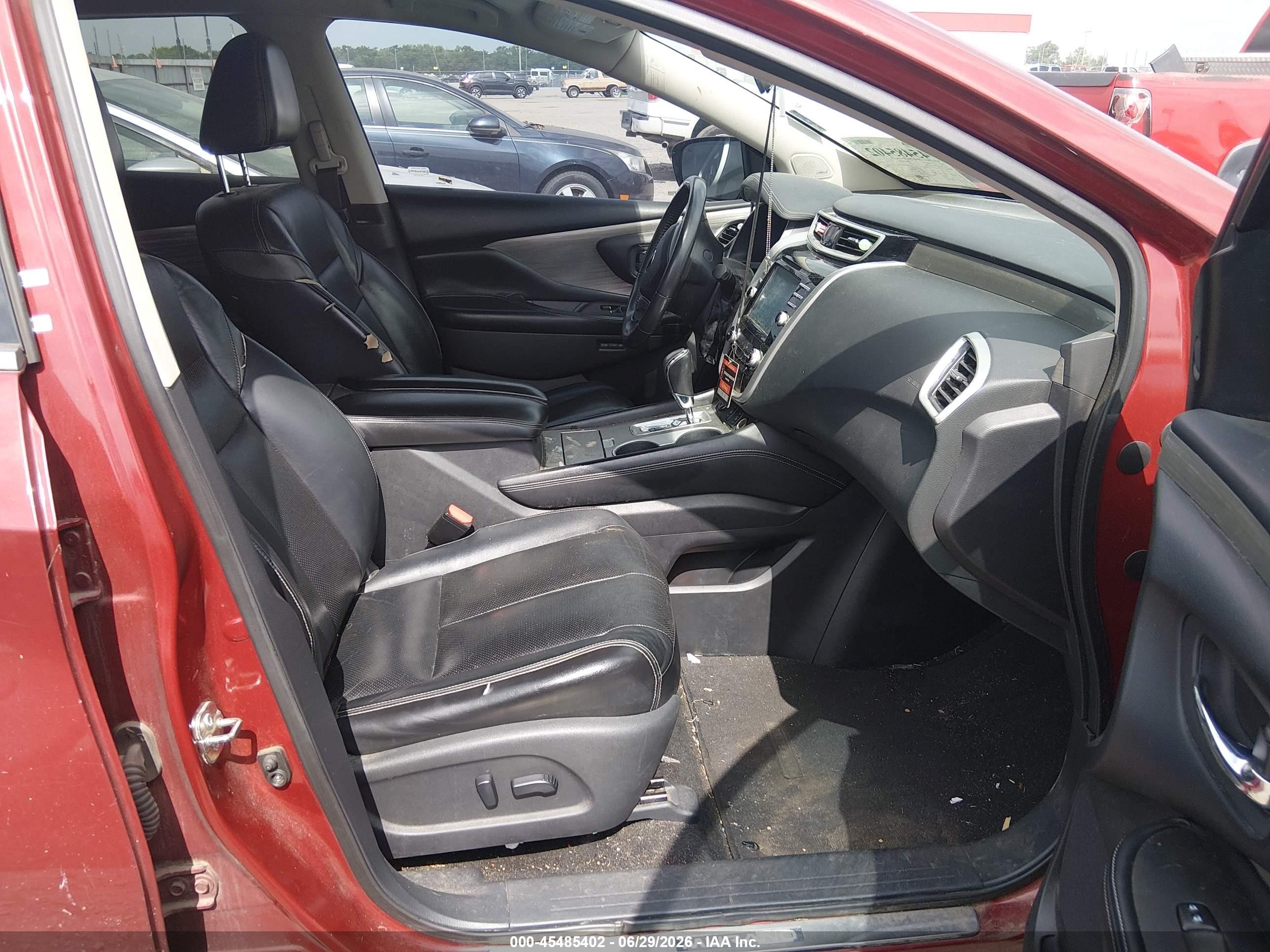 2015 Nissan Murano Sl Red vin: 5N1AZ2MG1FN212748