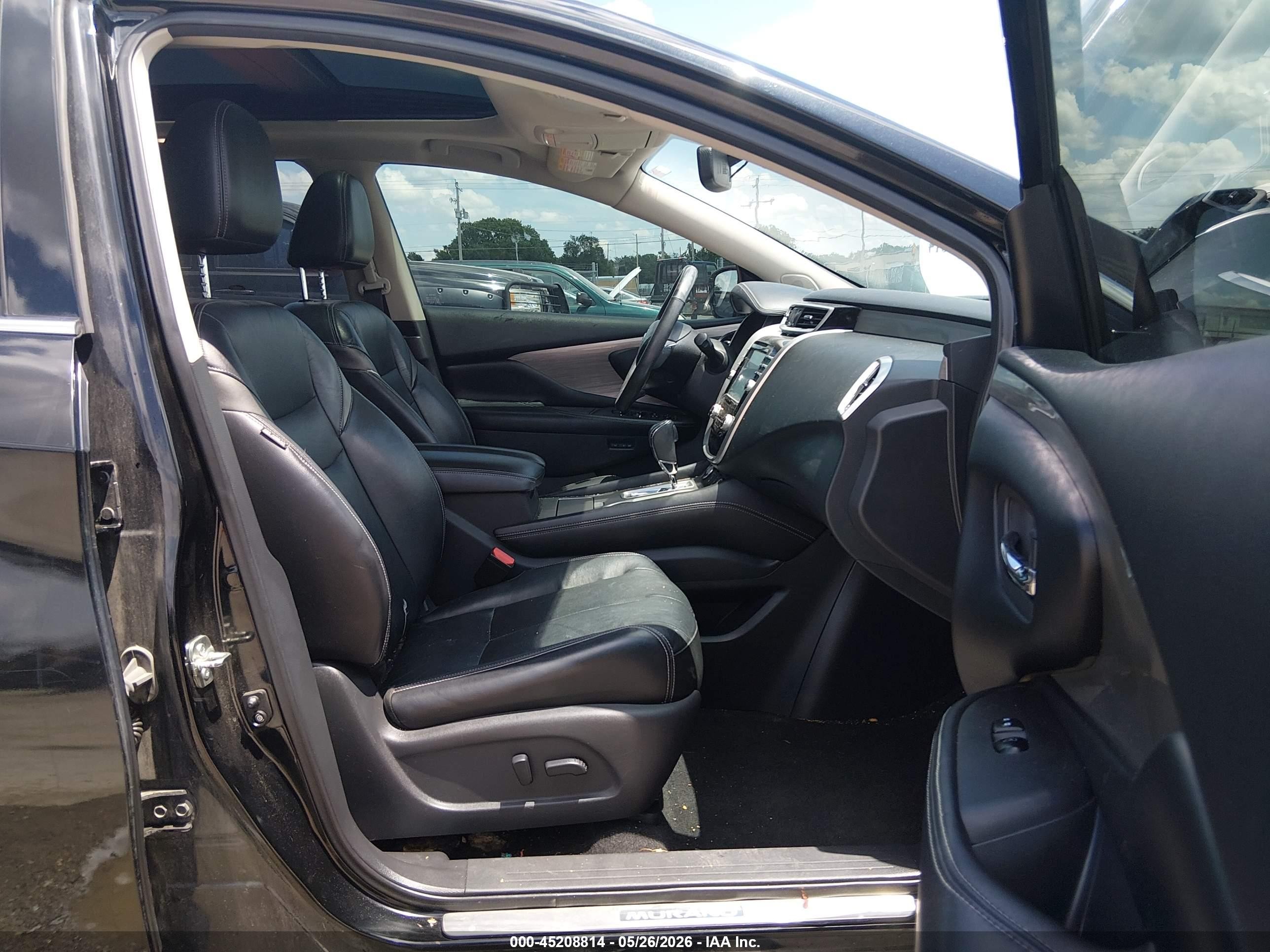 2015 Nissan Murano Sl Black vin: 5N1AZ2MG1FN217058