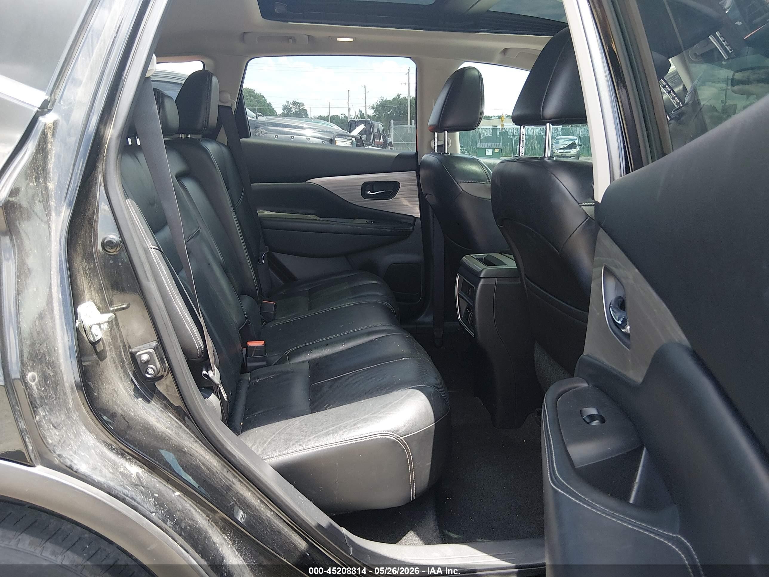 2015 Nissan Murano Sl Black vin: 5N1AZ2MG1FN217058