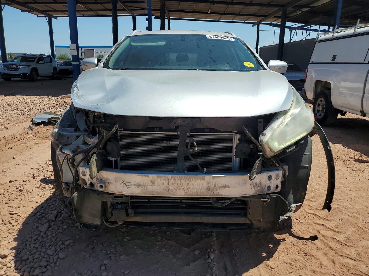 2015 Nissan Murano Platinum Серебряный vin: 5N1AZ2MG1FN227122