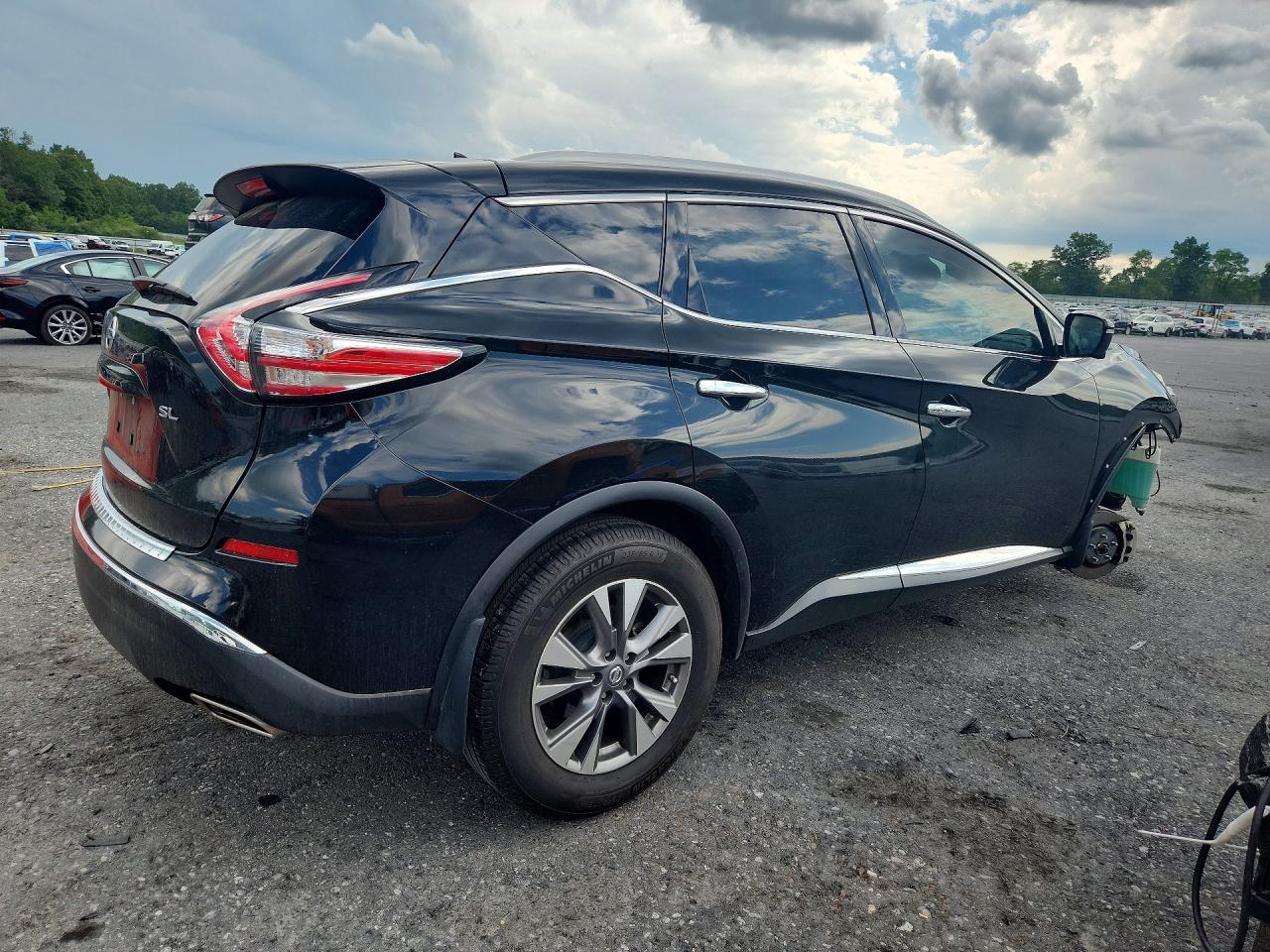 2015 Nissan Murano Sl Black vin: 5N1AZ2MG1FN233681