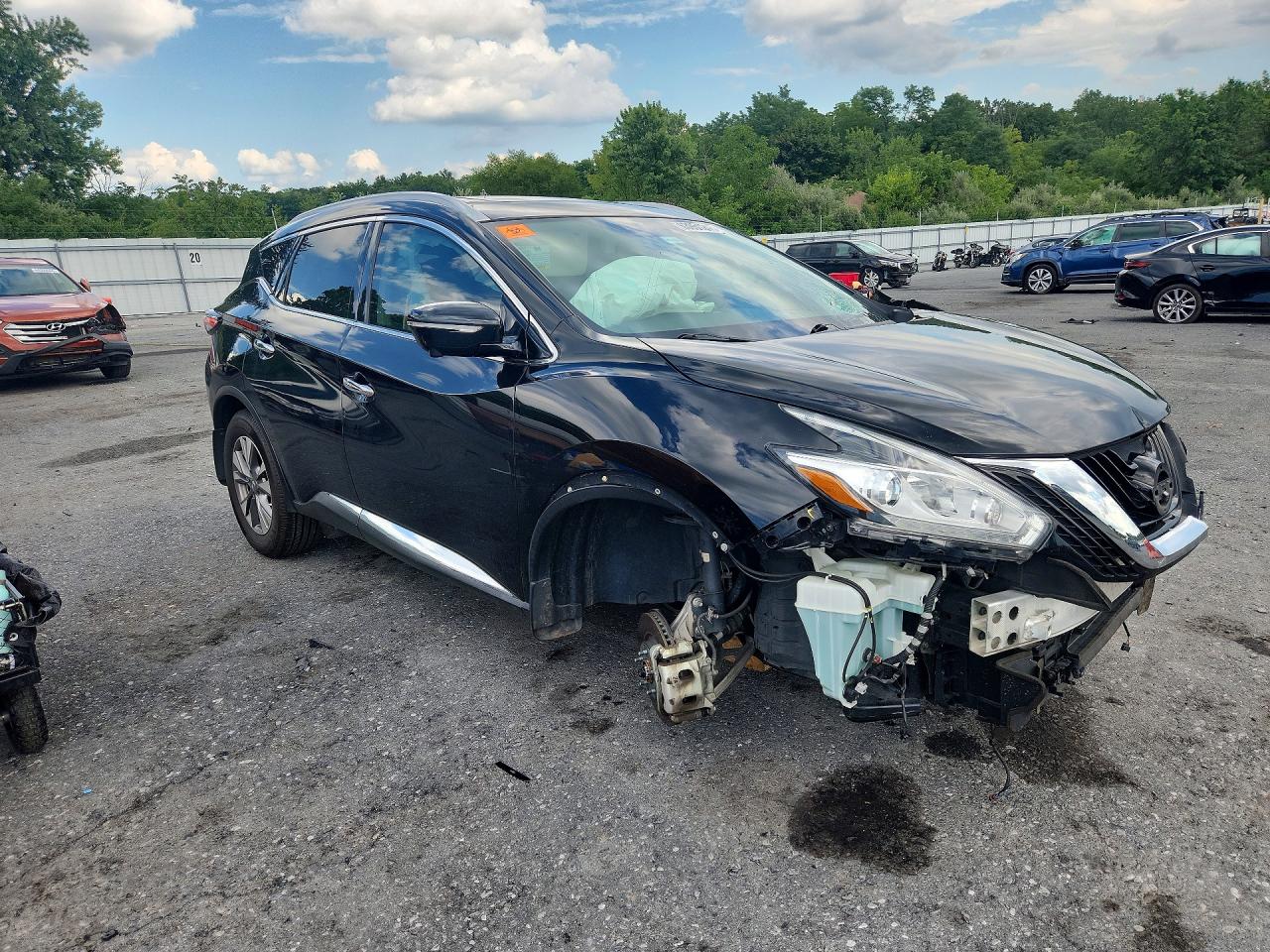 2015 Nissan Murano Sl Black vin: 5N1AZ2MG1FN233681