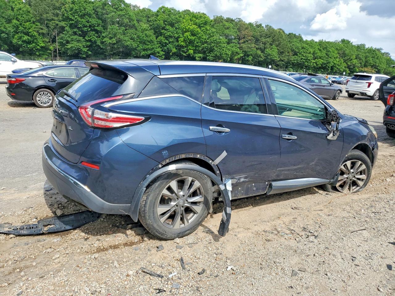 2015 Nissan Murano Sl Синий vin: 5N1AZ2MG1FN242509