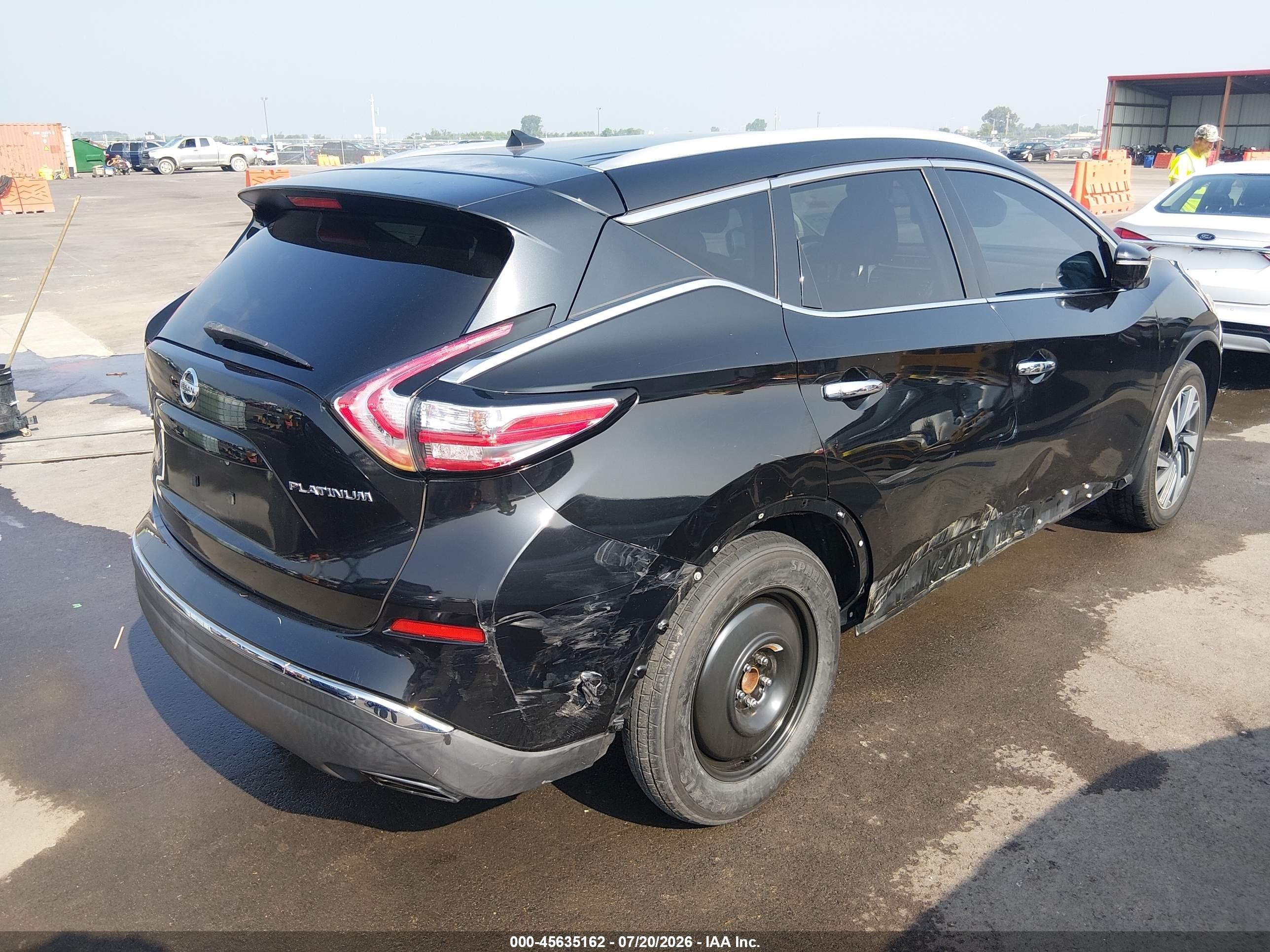 2015 Nissan Murano Platinum Black vin: 5N1AZ2MG1FN247600