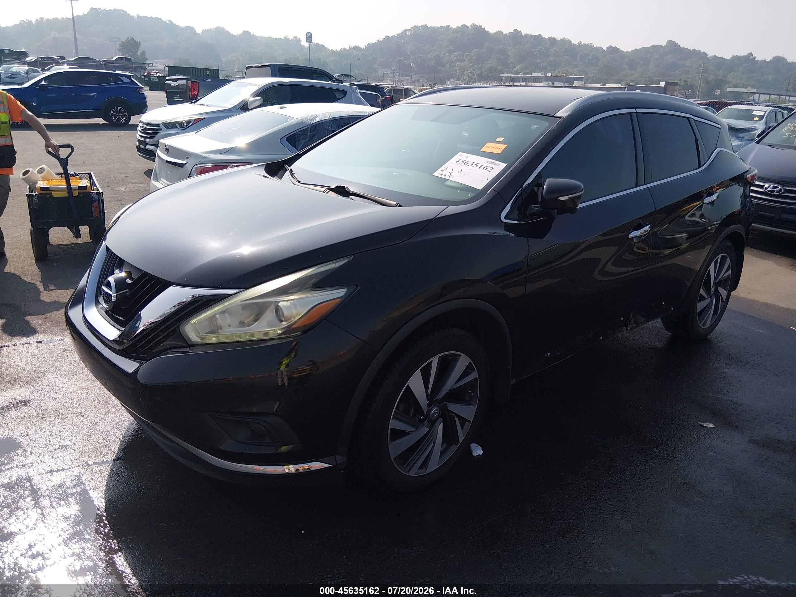 2015 Nissan Murano Platinum Black vin: 5N1AZ2MG1FN247600