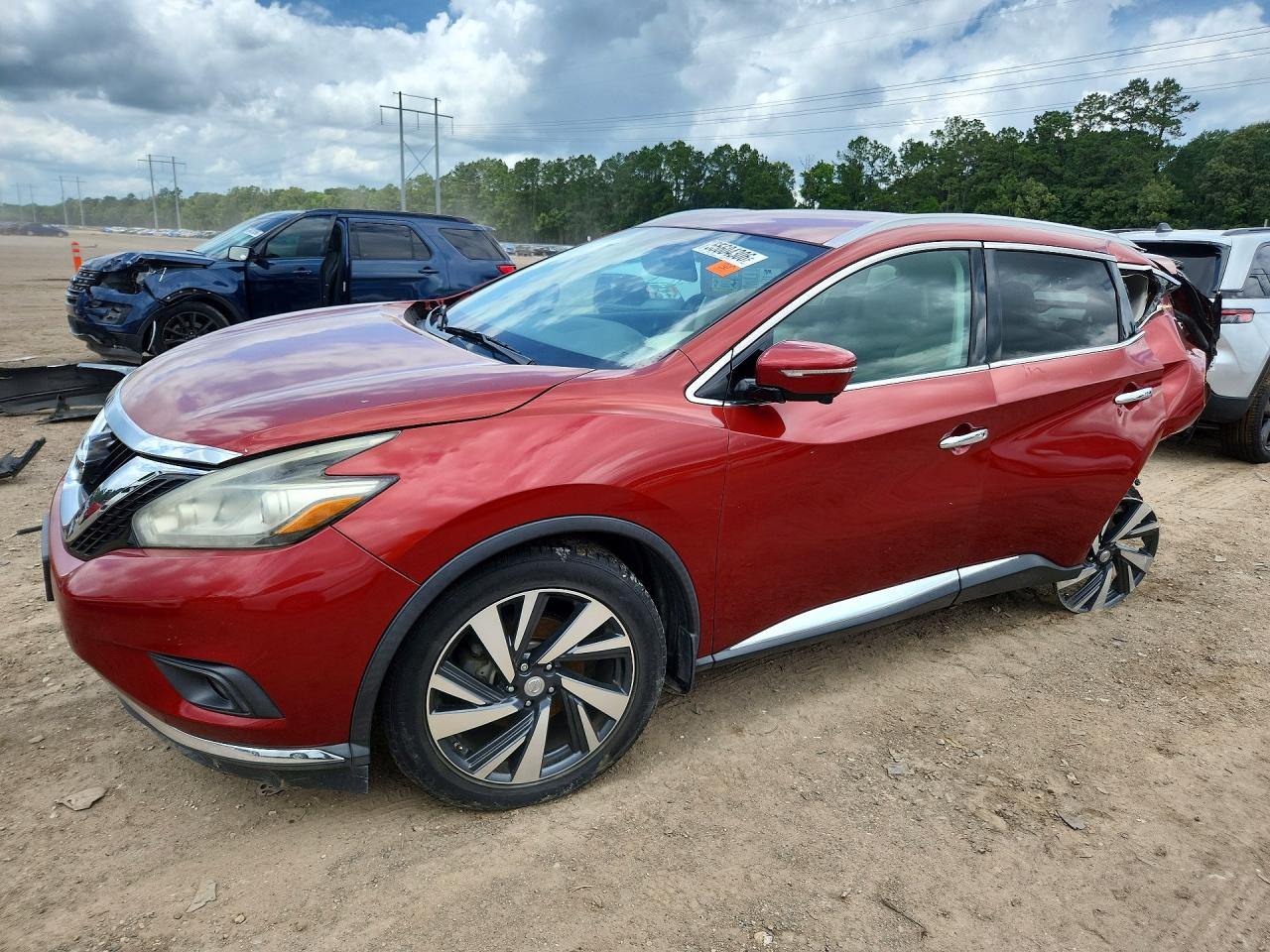2015 Nissan Murano Platinum Red vin: 5N1AZ2MG1FN260895