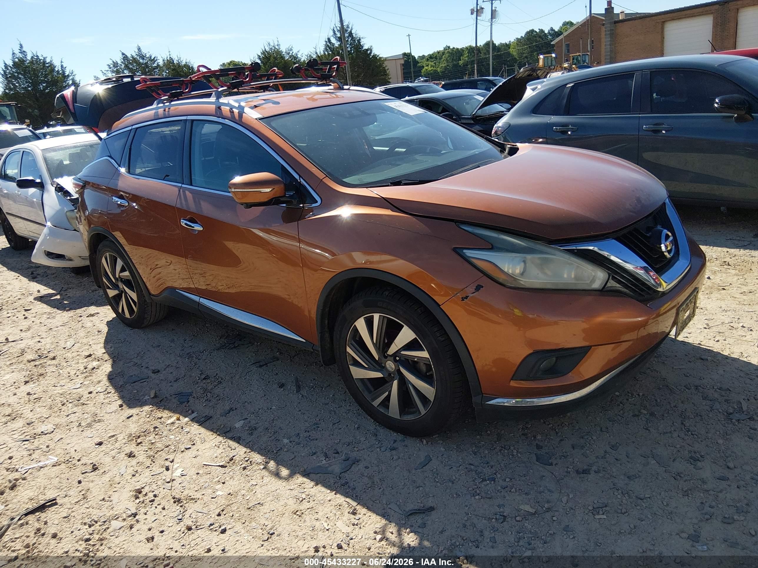 2015 Nissan Murano Platinum Orange vin: 5N1AZ2MG1FN273033
