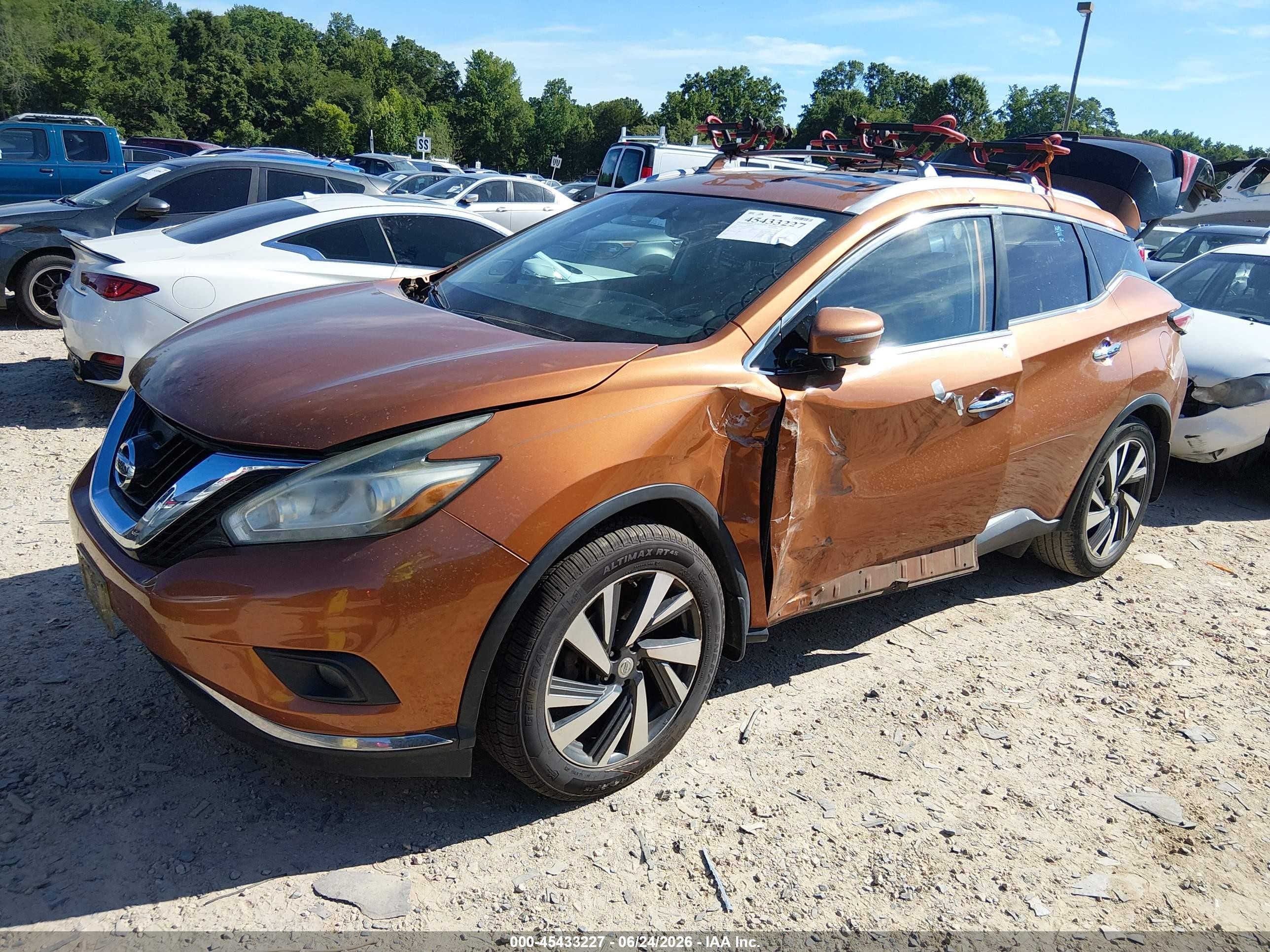 2015 Nissan Murano Platinum Orange vin: 5N1AZ2MG1FN273033