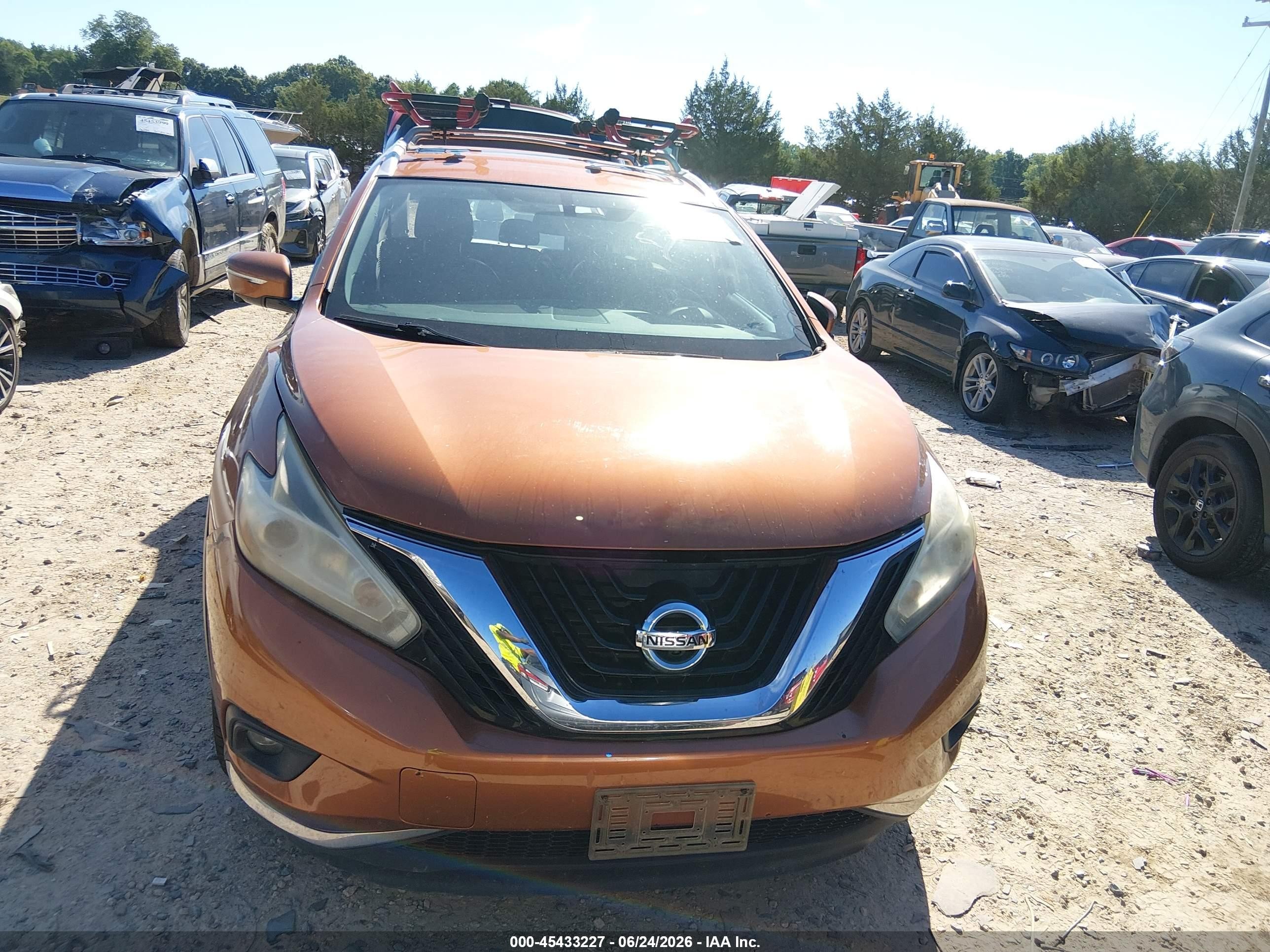 2015 Nissan Murano Platinum Orange vin: 5N1AZ2MG1FN273033