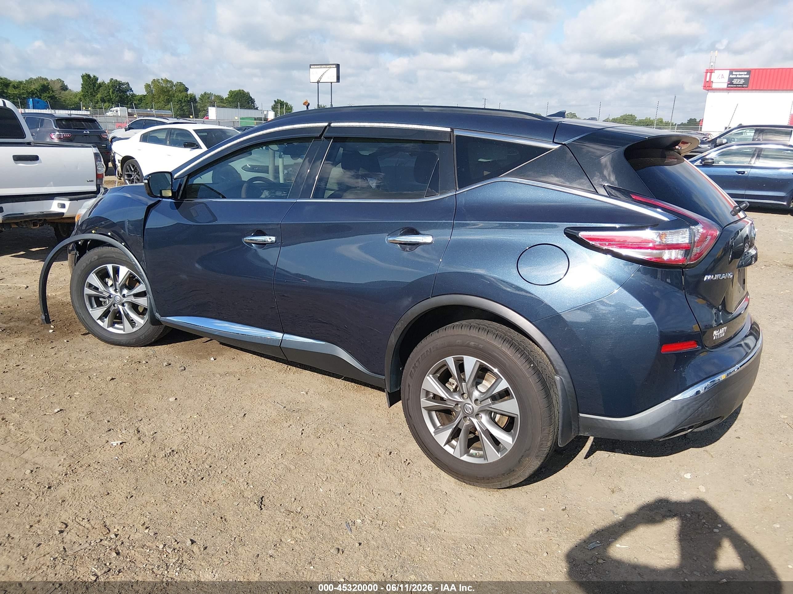 2015 Nissan Murano Sv Gray vin: 5N1AZ2MG1FN280306