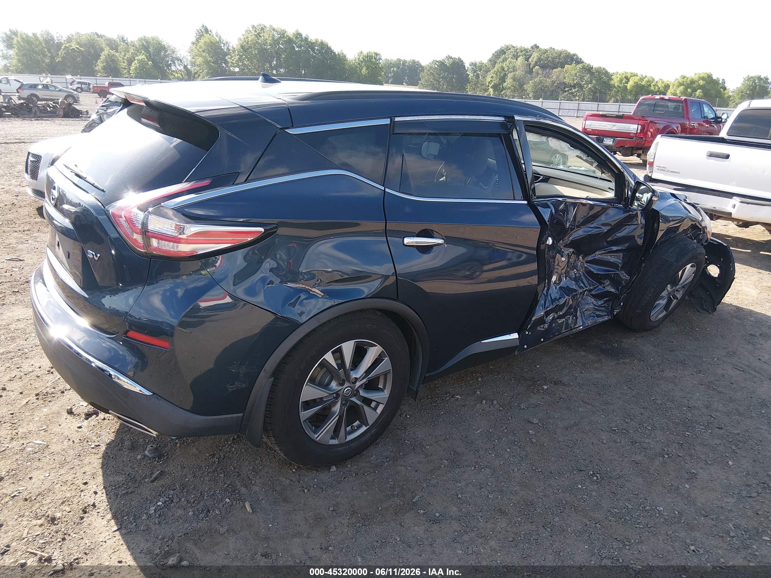 2015 Nissan Murano Sv Gray vin: 5N1AZ2MG1FN280306