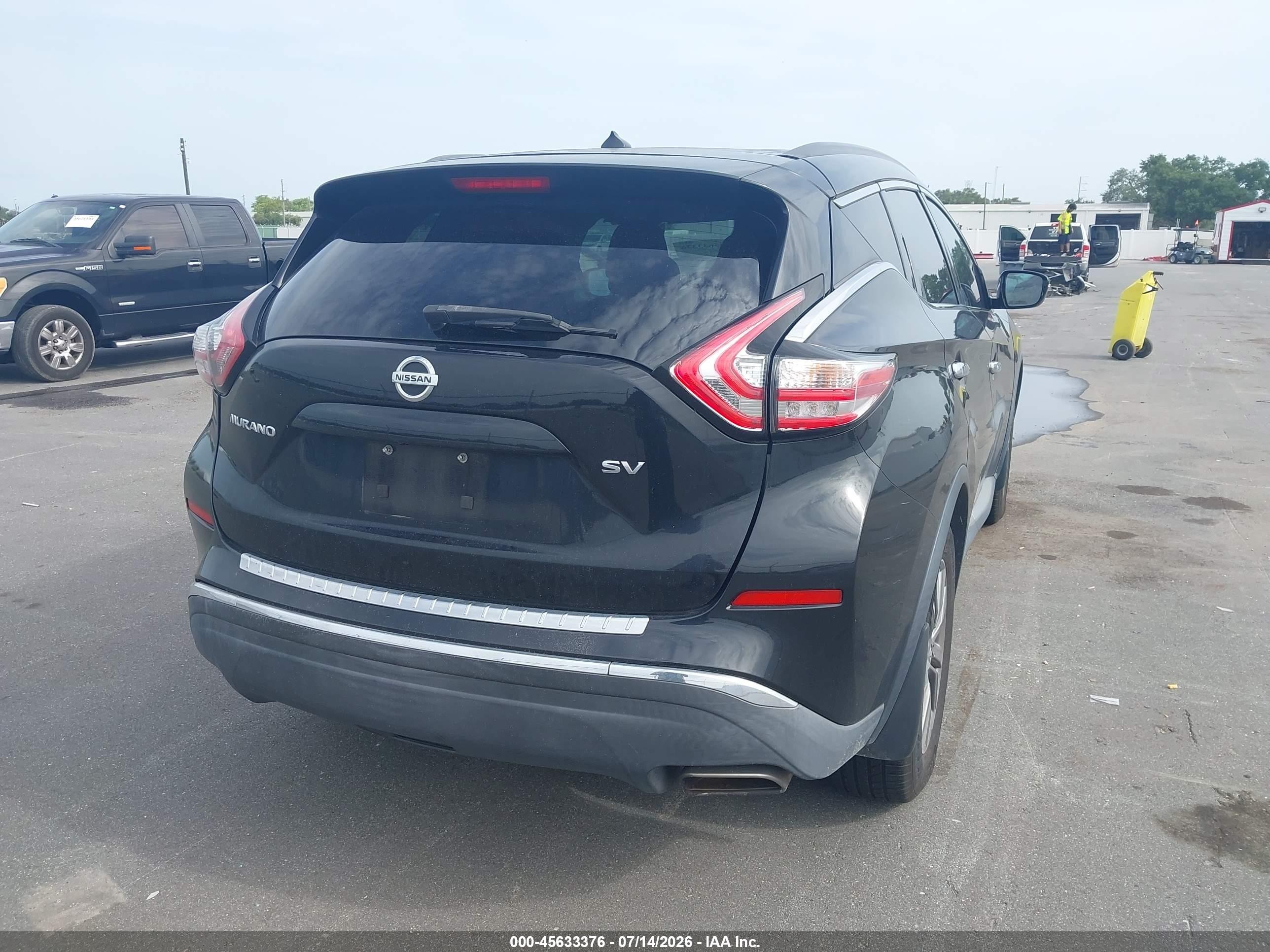 2015 Nissan Murano Sv Black vin: 5N1AZ2MG1FN285635