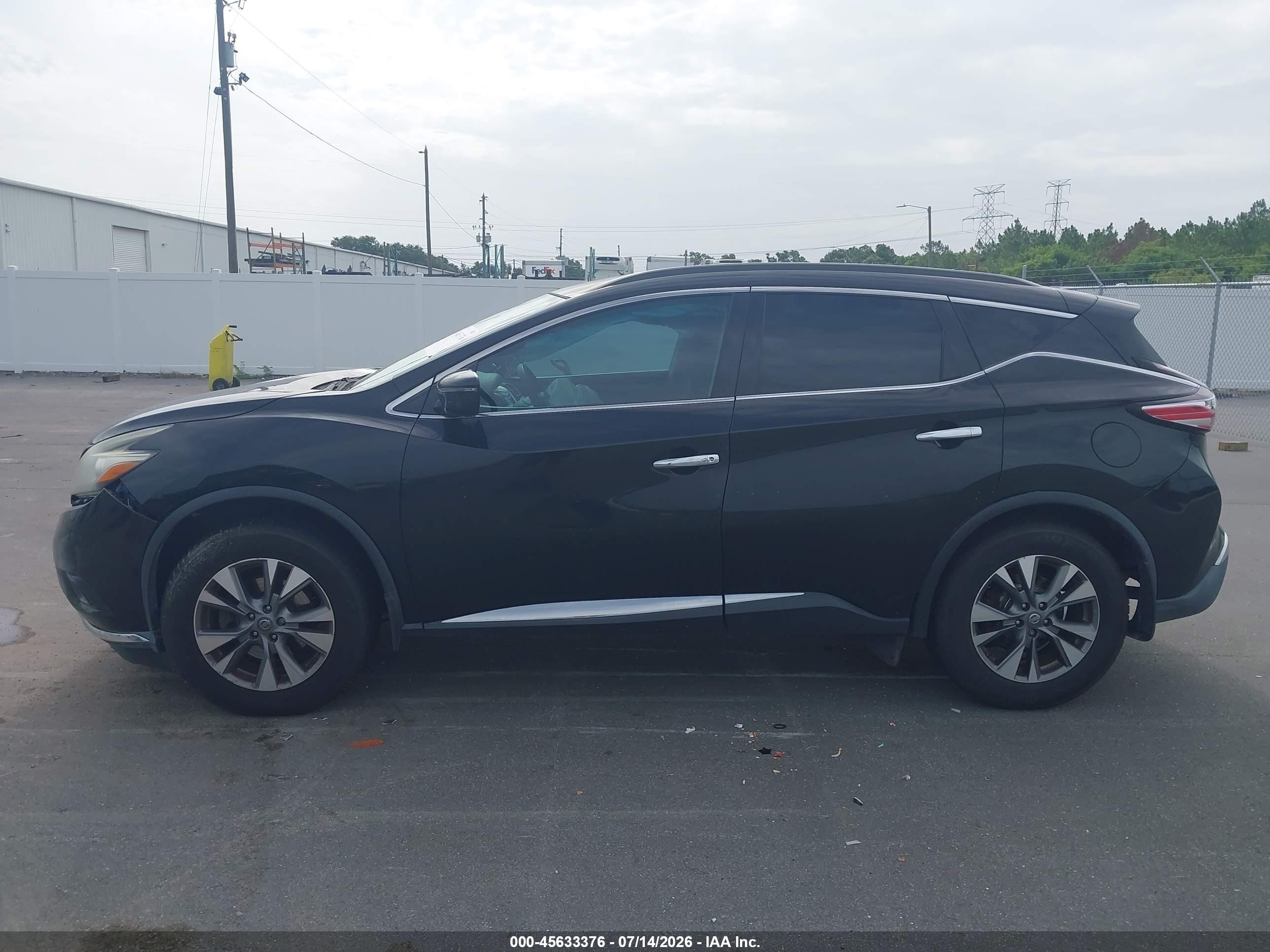 2015 Nissan Murano Sv Black vin: 5N1AZ2MG1FN285635