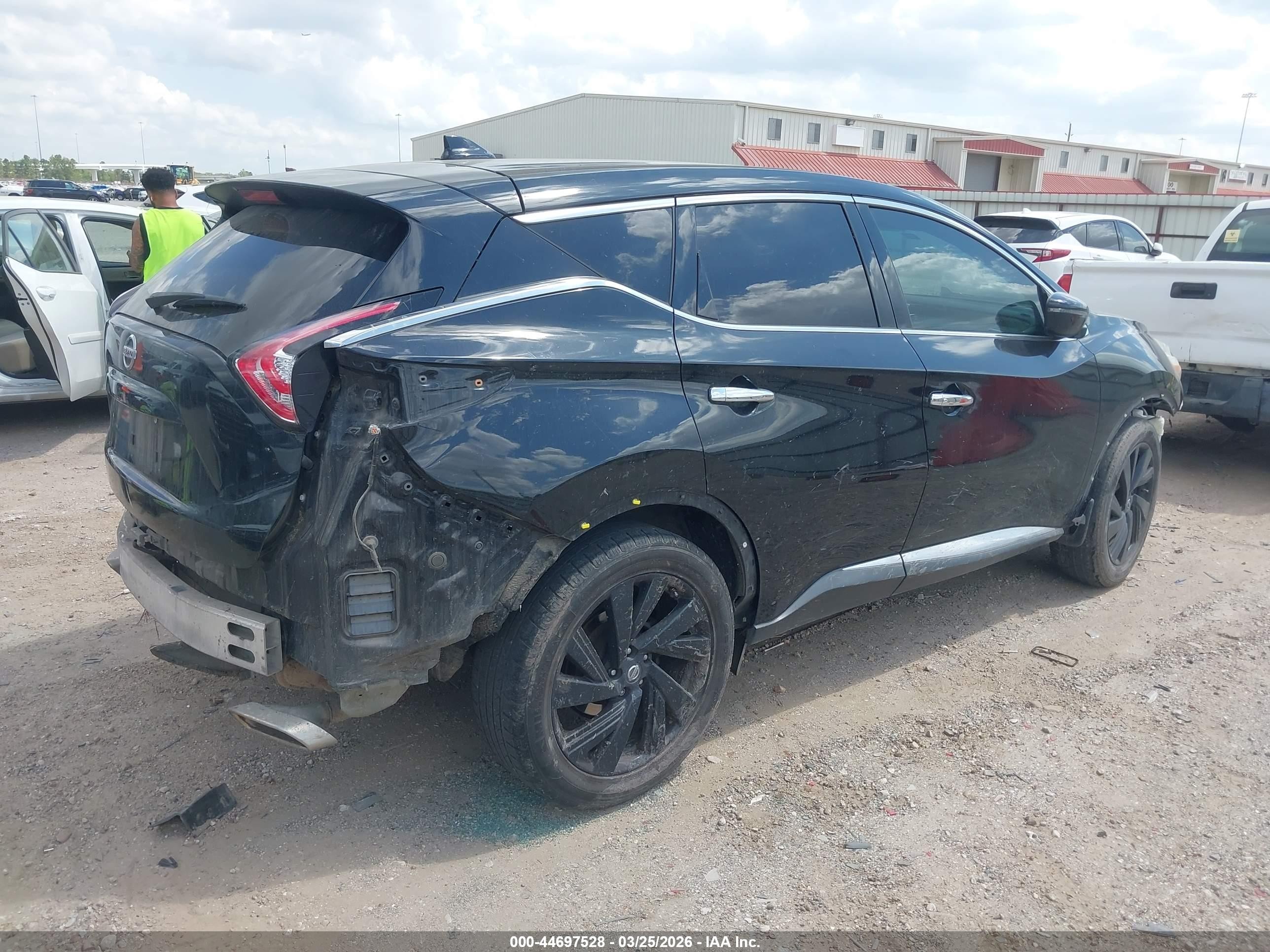 2017 Nissan Murano S Черный vin: 5N1AZ2MG1HN135429