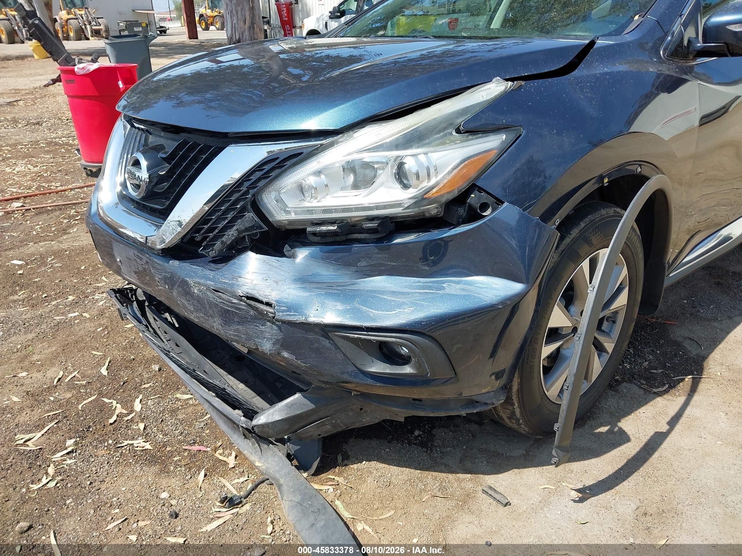 2015 Nissan Murano Sl Blue vin: 5N1AZ2MG2FN212015