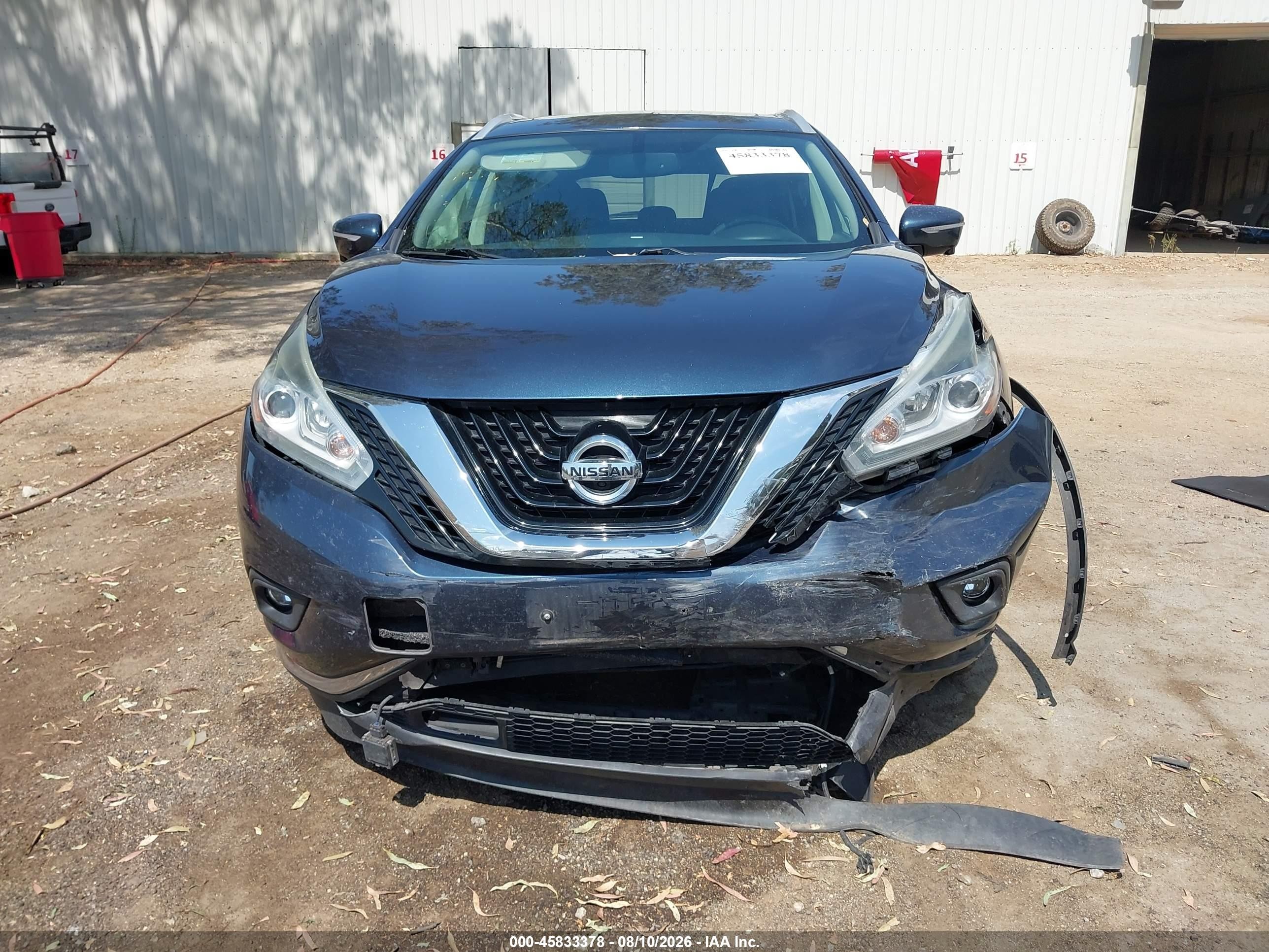 2015 Nissan Murano Sl Blue vin: 5N1AZ2MG2FN212015