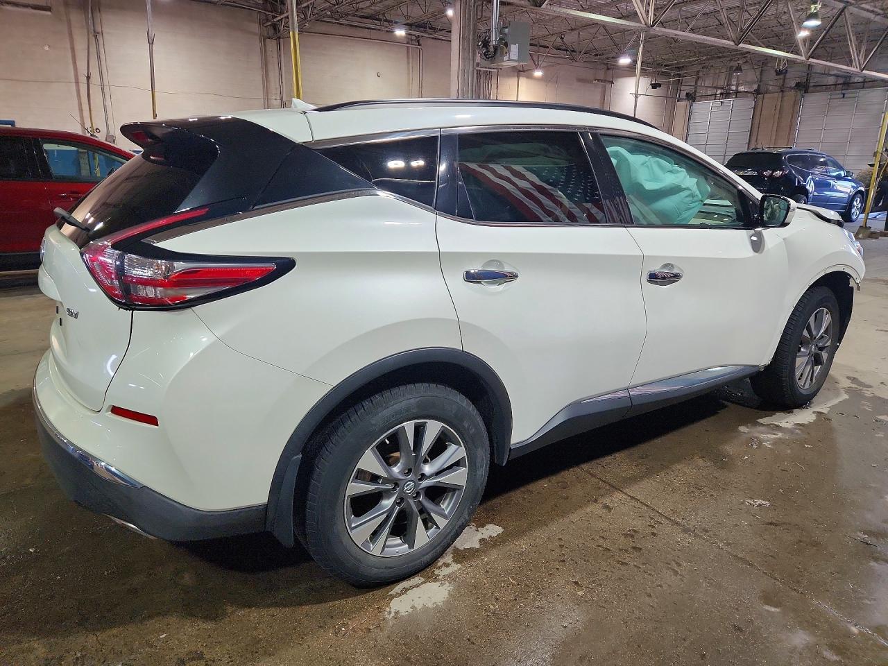 2015 Nissan Murano Sv Белый vin: 5N1AZ2MG2FN223385