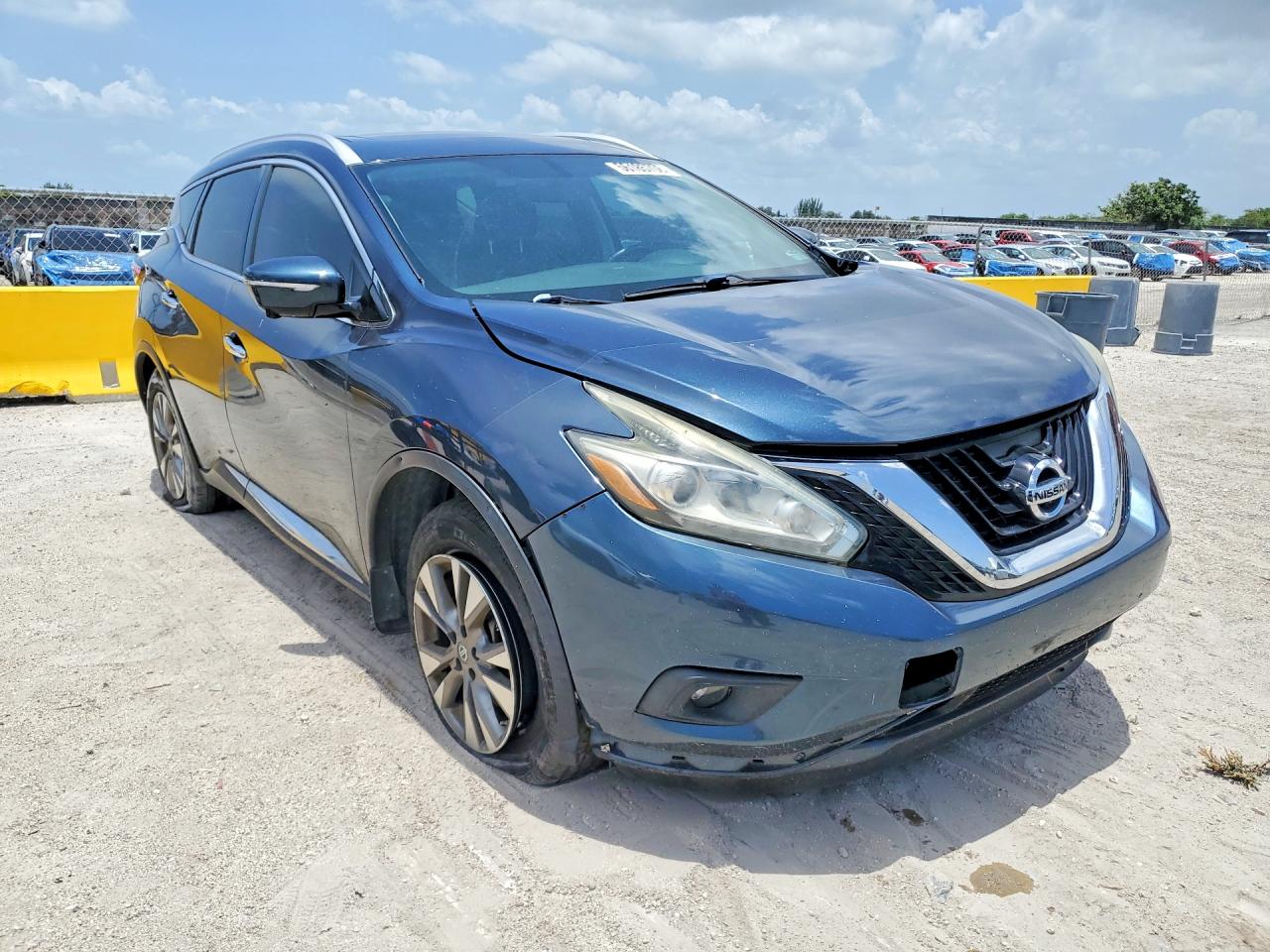 2015 Nissan Murano Sl Blue vin: 5N1AZ2MG2FN234550