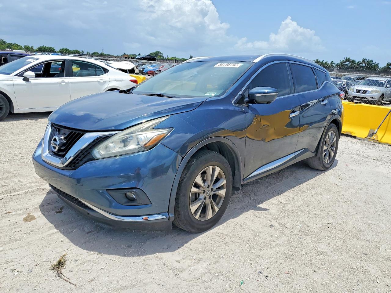 2015 Nissan Murano Sl Blue vin: 5N1AZ2MG2FN234550