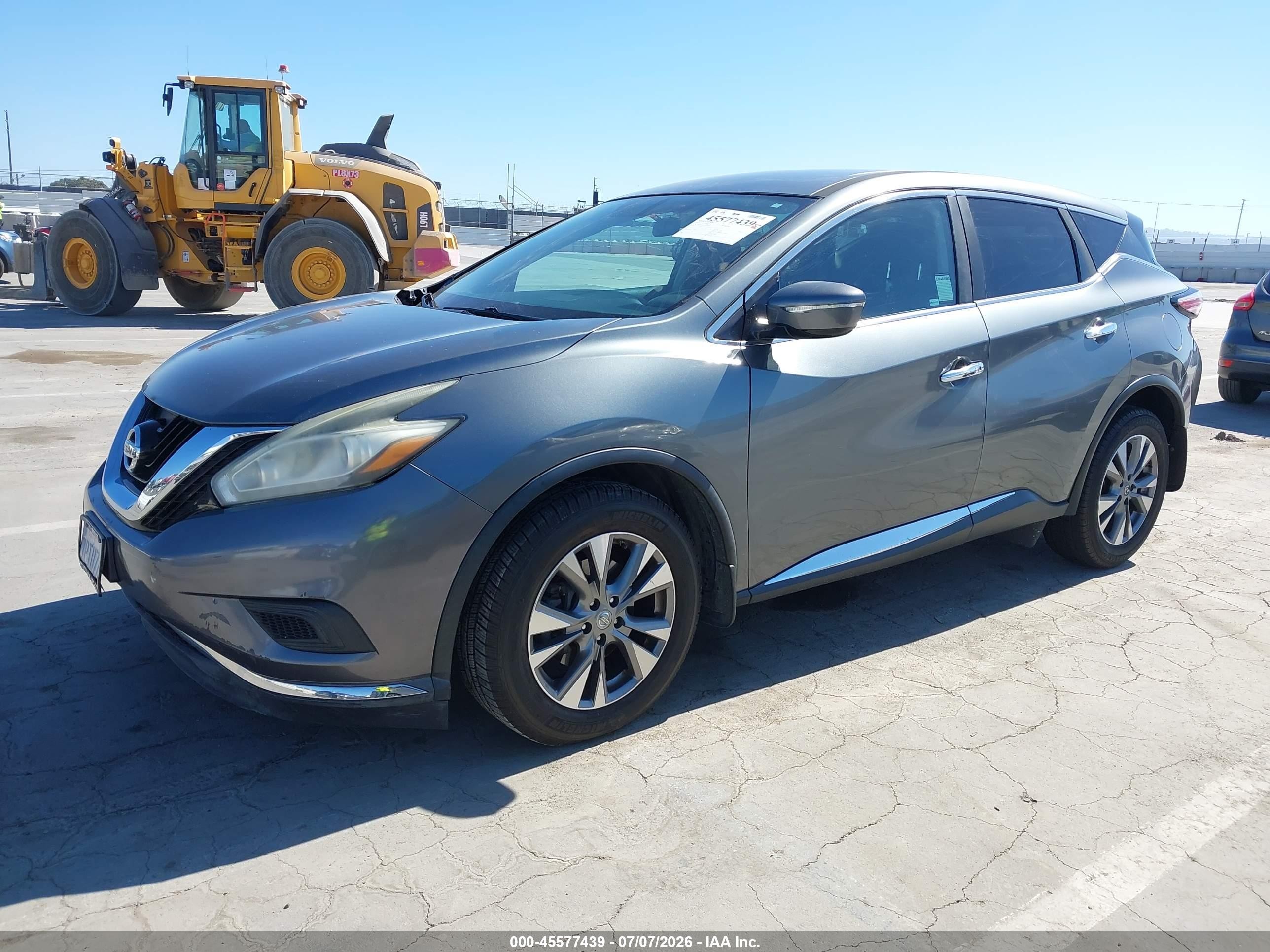 2015 Nissan Murano S Gray vin: 5N1AZ2MG2FN250666