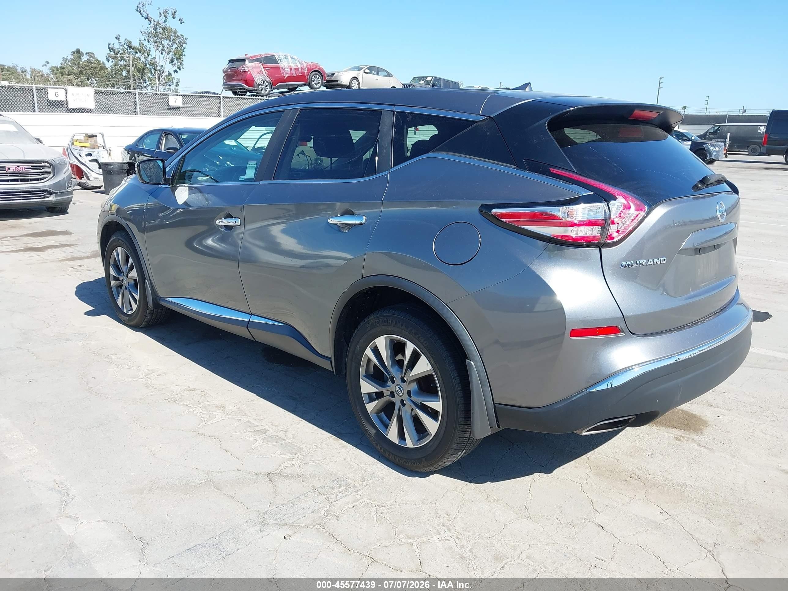 2015 Nissan Murano S Gray vin: 5N1AZ2MG2FN250666