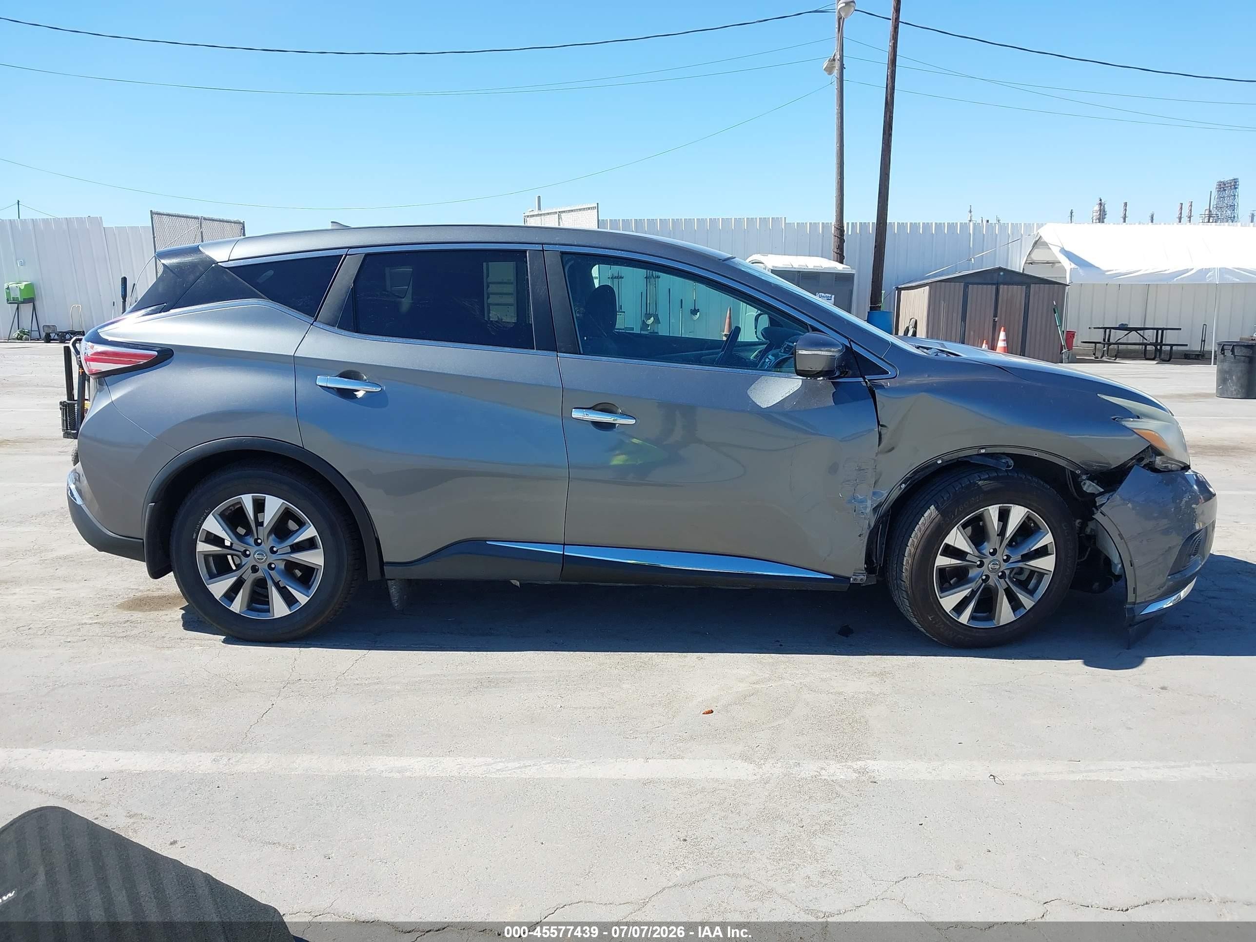 2015 Nissan Murano S Gray vin: 5N1AZ2MG2FN250666