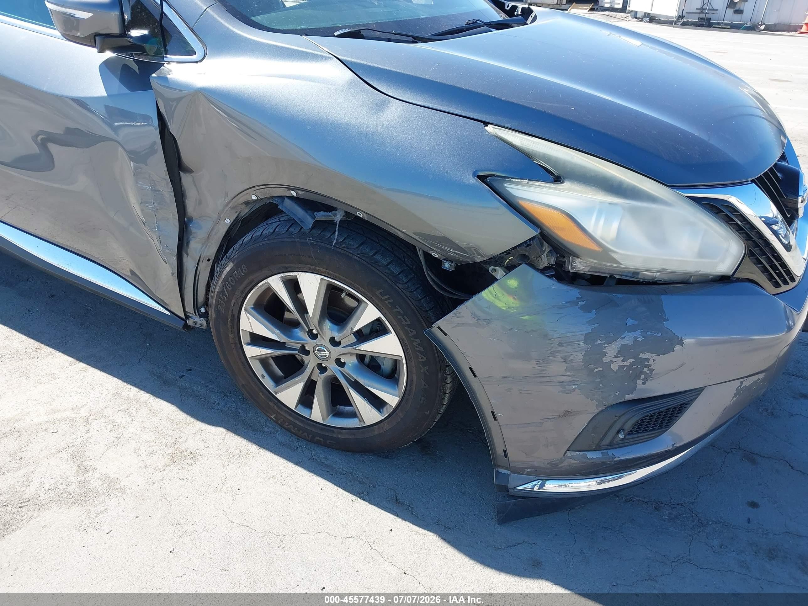 2015 Nissan Murano S Gray vin: 5N1AZ2MG2FN250666