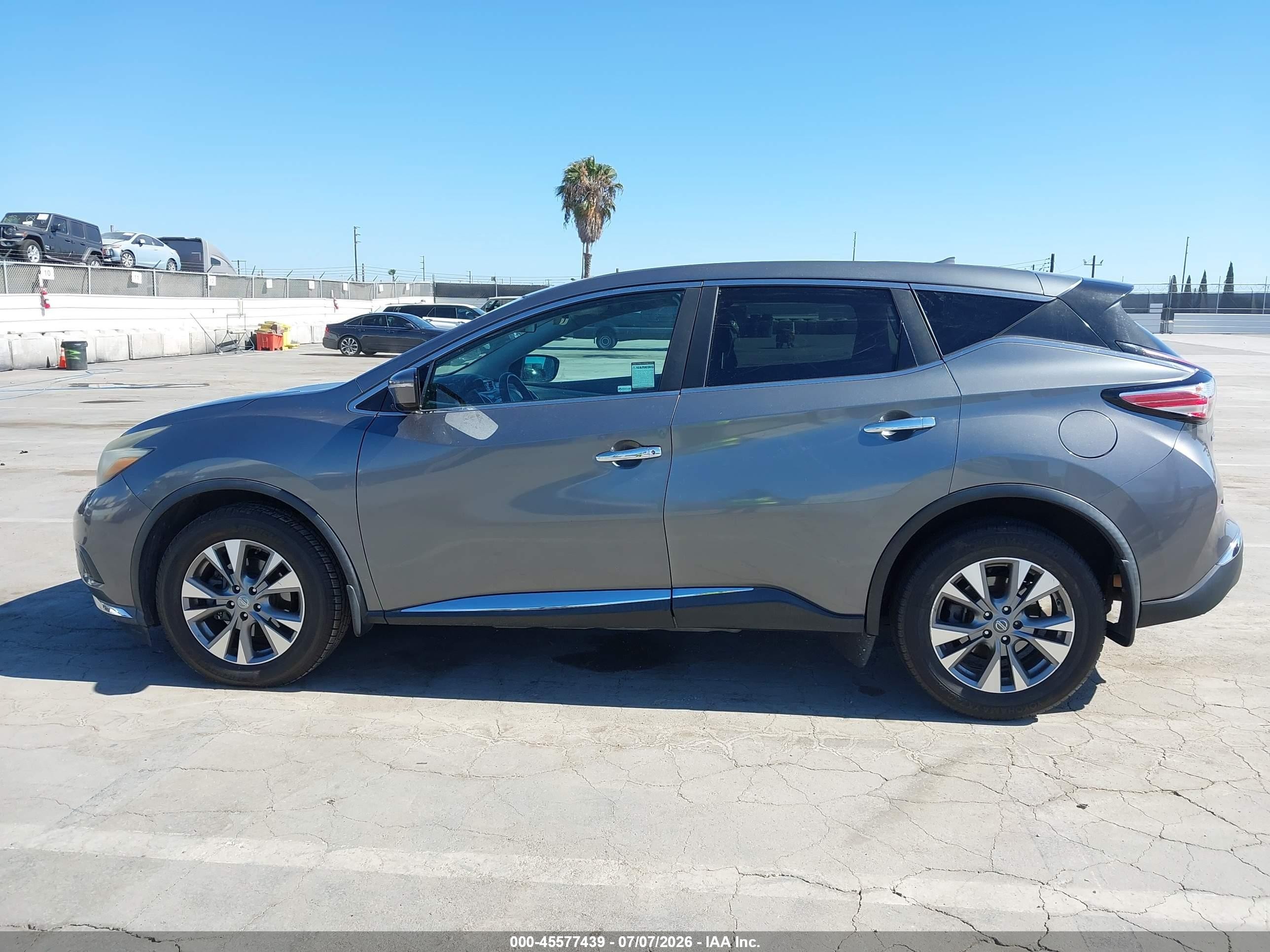 2015 Nissan Murano S Gray vin: 5N1AZ2MG2FN250666