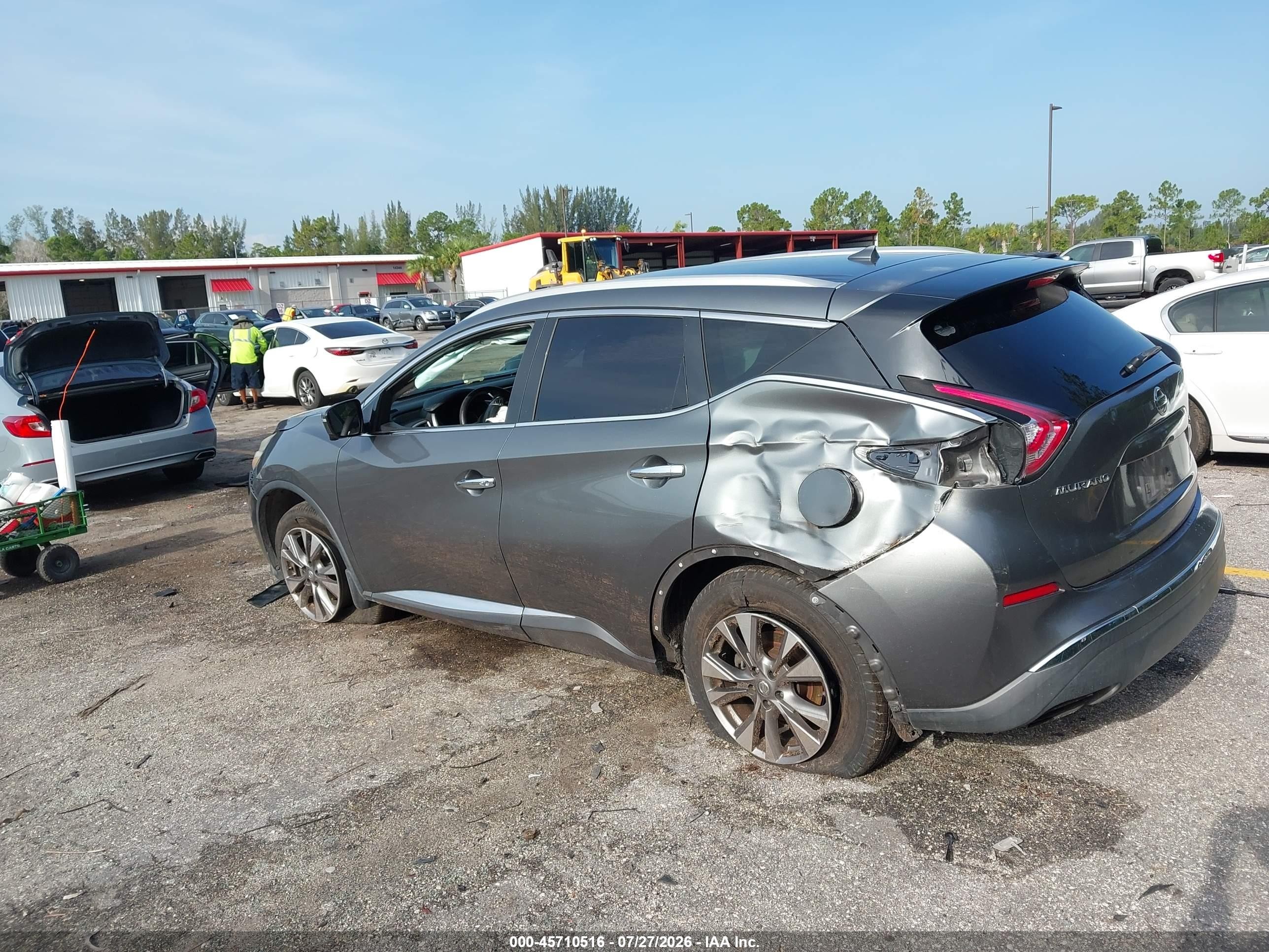 2015 Nissan Murano Sl Gray vin: 5N1AZ2MG2FN251980