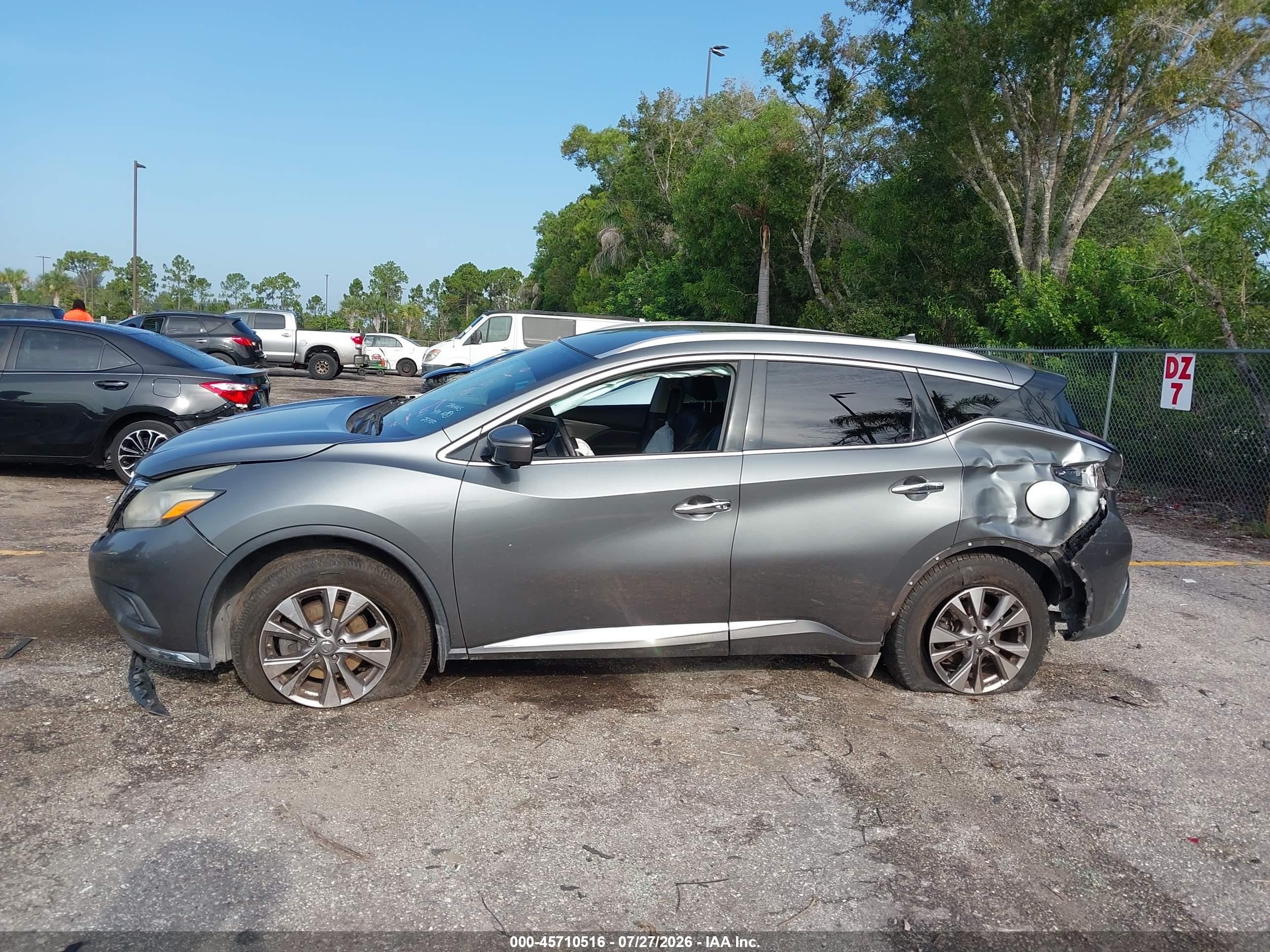 2015 Nissan Murano Sl Gray vin: 5N1AZ2MG2FN251980
