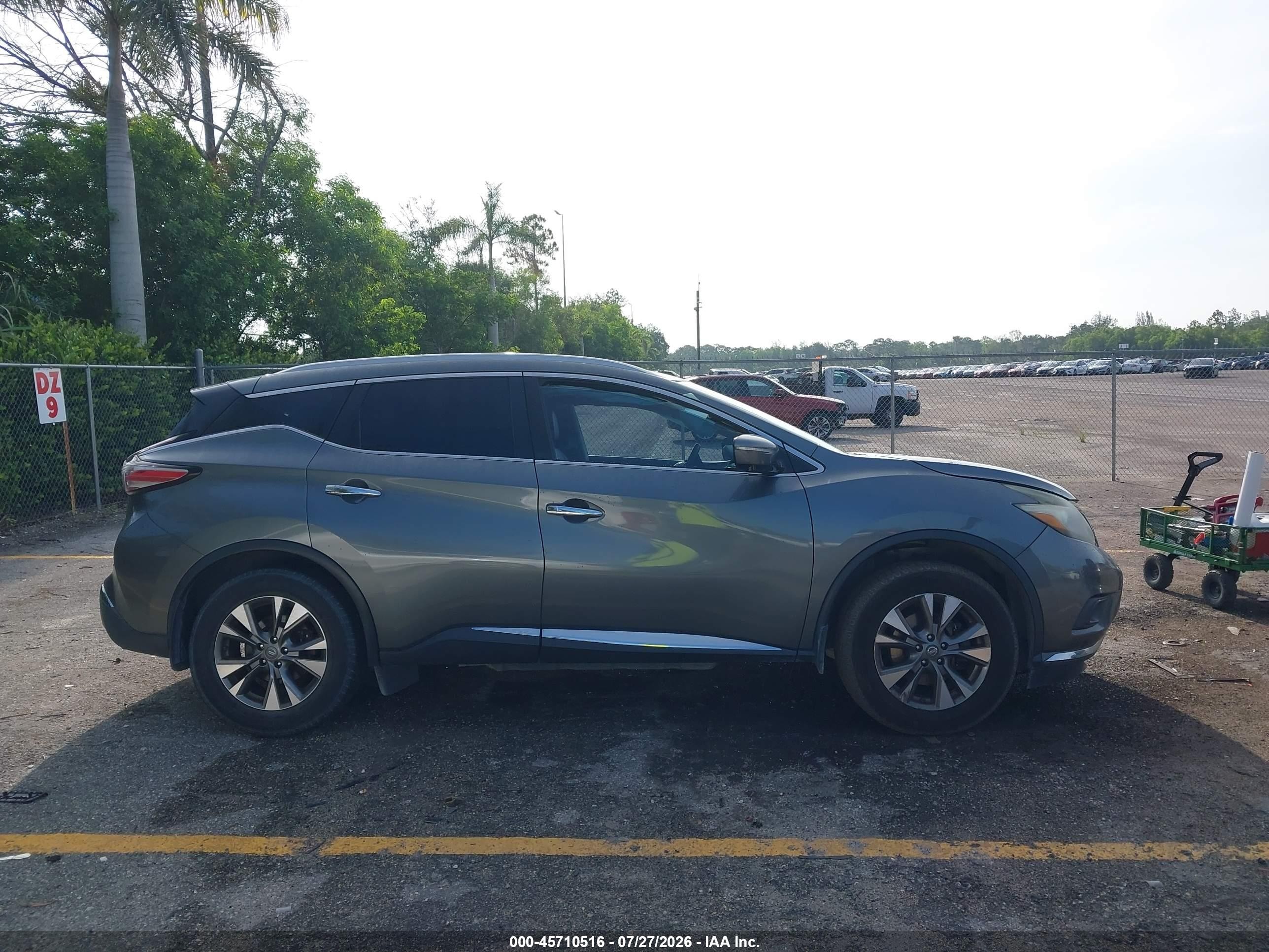 2015 Nissan Murano Sl Gray vin: 5N1AZ2MG2FN251980