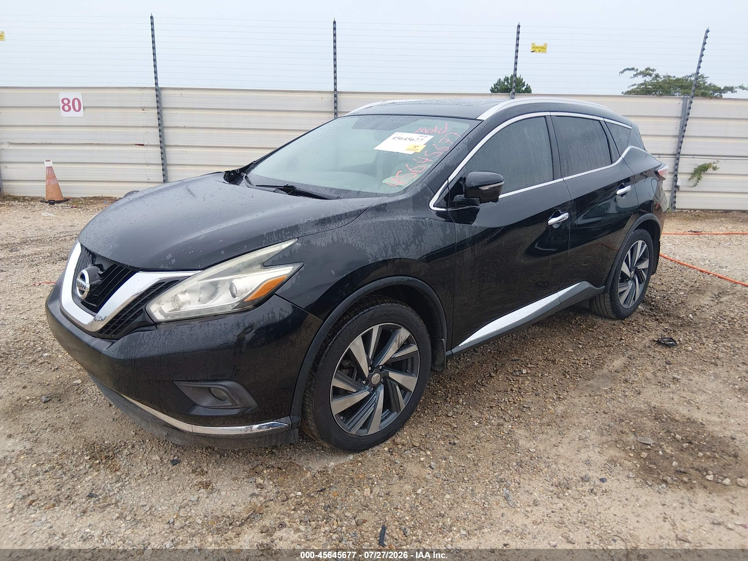 2015 Nissan Murano Platinum Black vin: 5N1AZ2MG2FN261361
