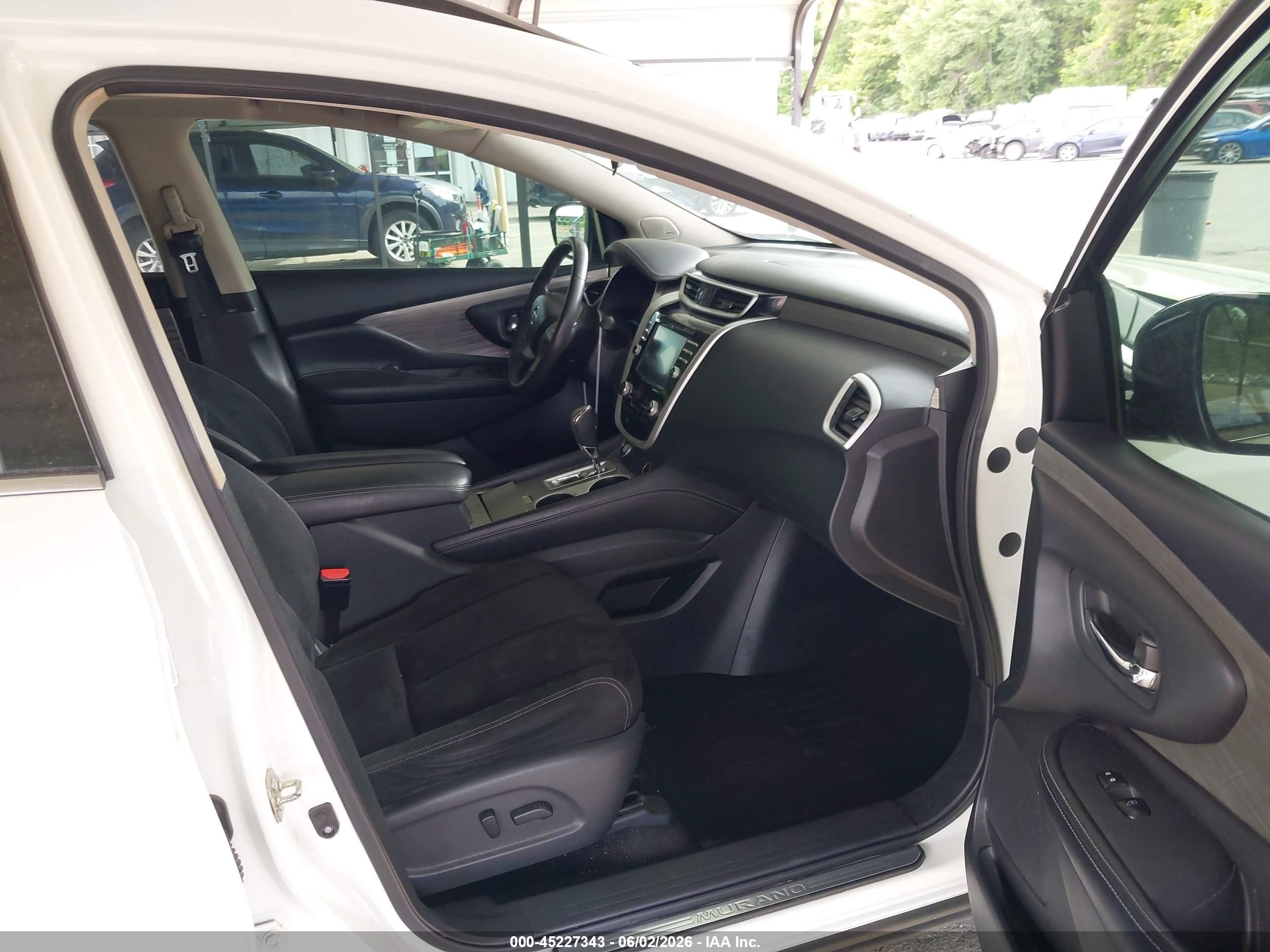 2015 Nissan Murano Sv White vin: 5N1AZ2MG2FN262526