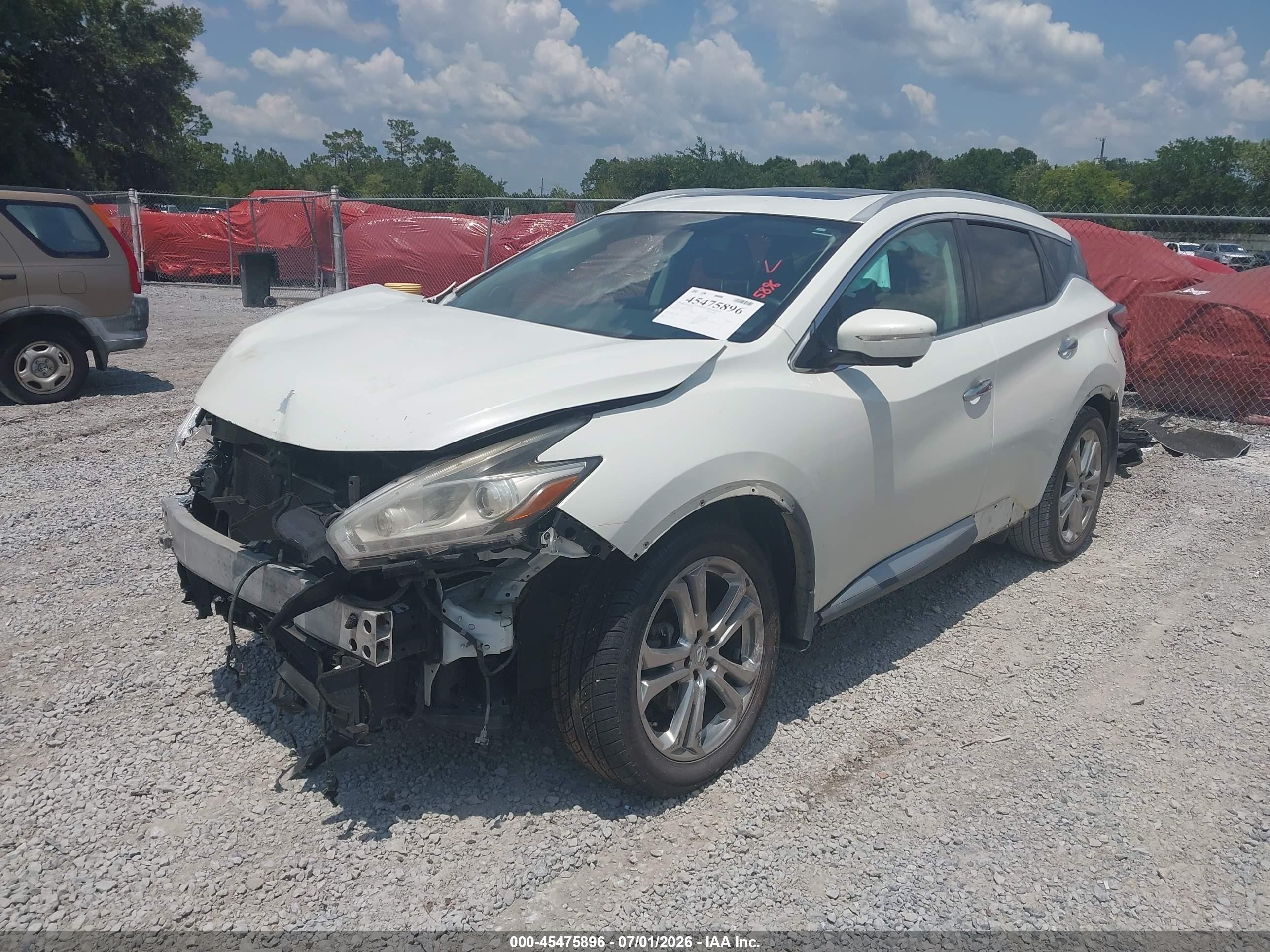 2015 Nissan Murano Platinum/s/sl/sv White vin: 5N1AZ2MG2FN269959