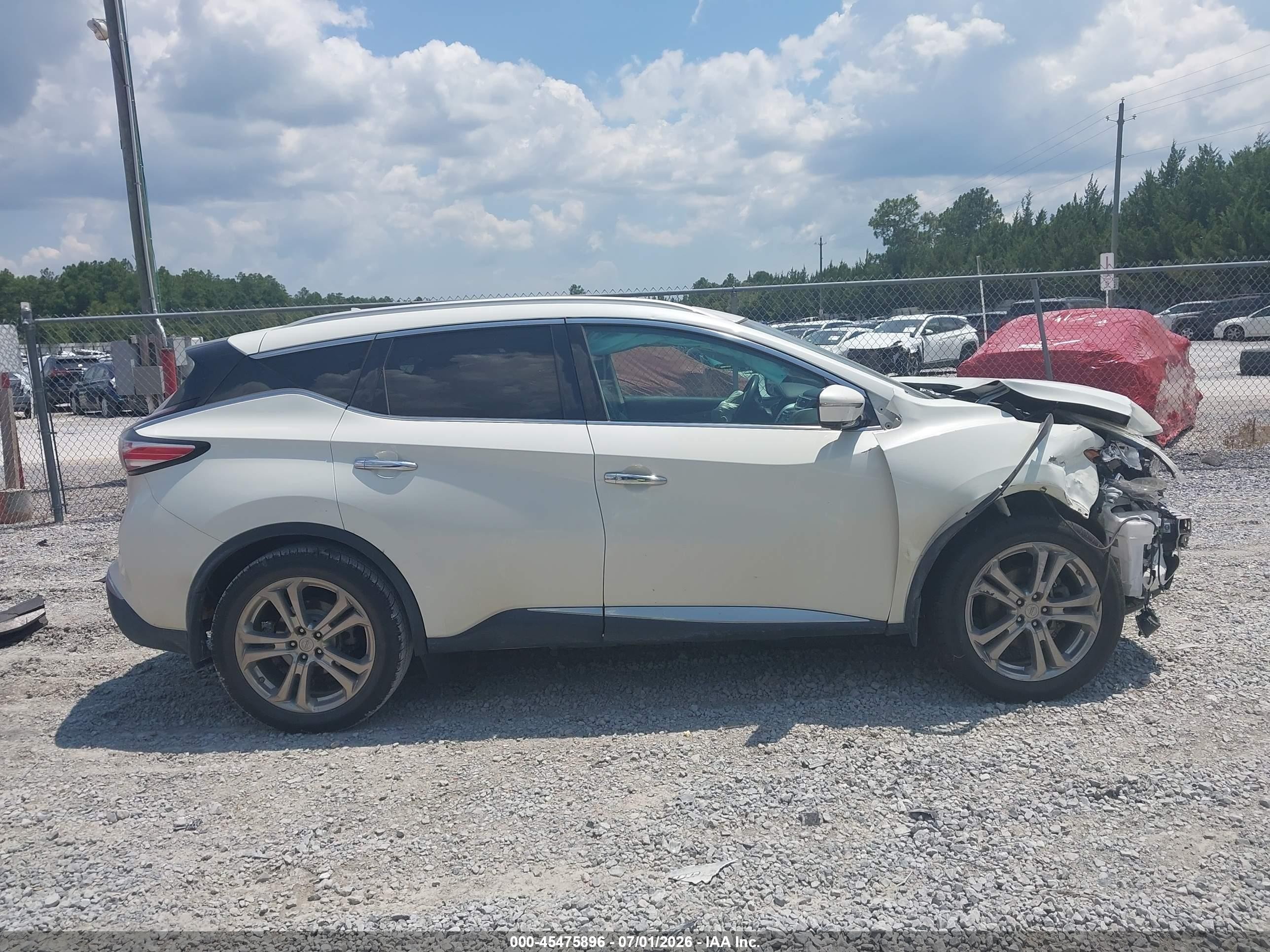 2015 Nissan Murano Platinum/s/sl/sv White vin: 5N1AZ2MG2FN269959