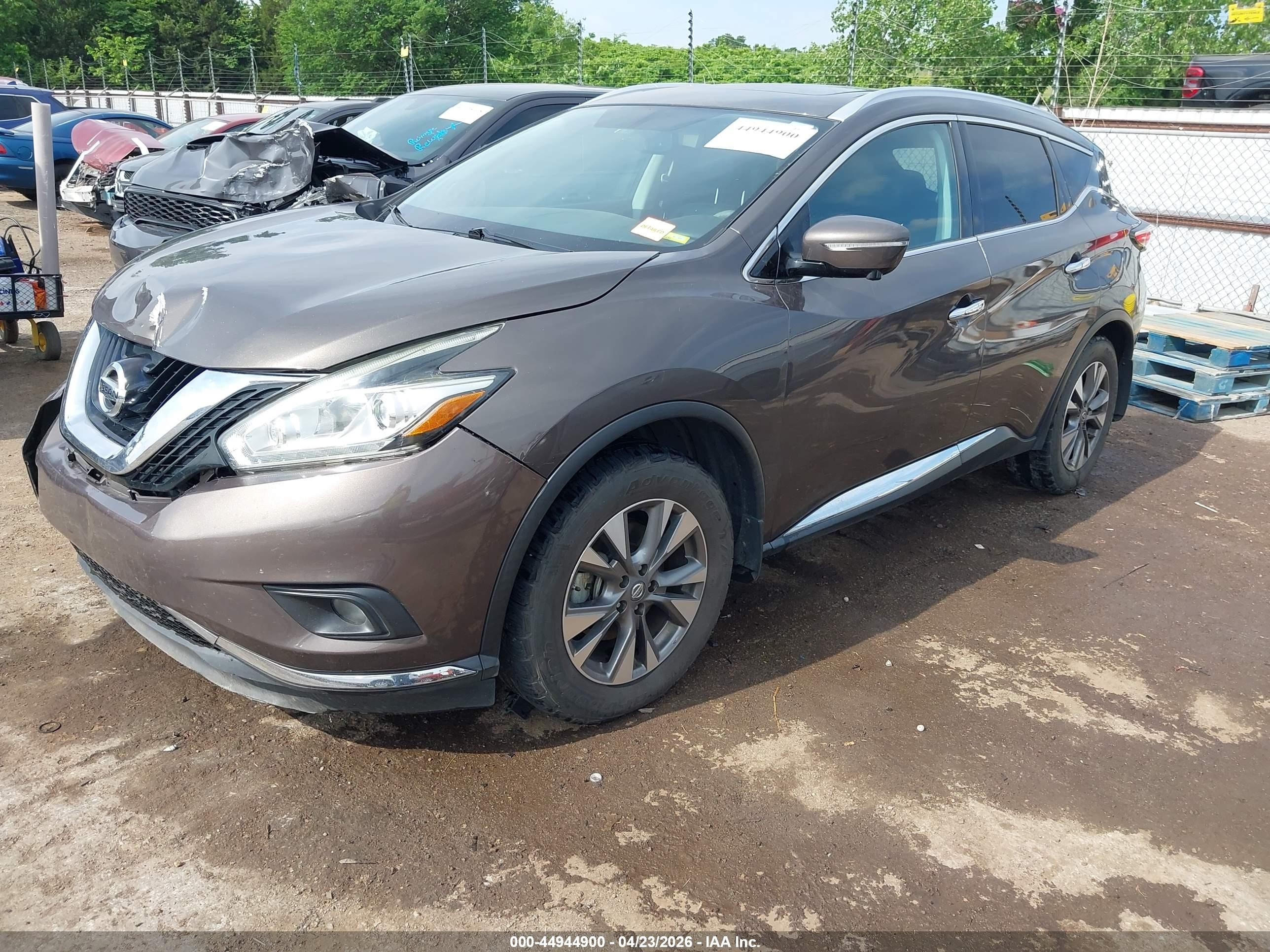 2015 Nissan Murano Sl Gray vin: 5N1AZ2MG2FN277642