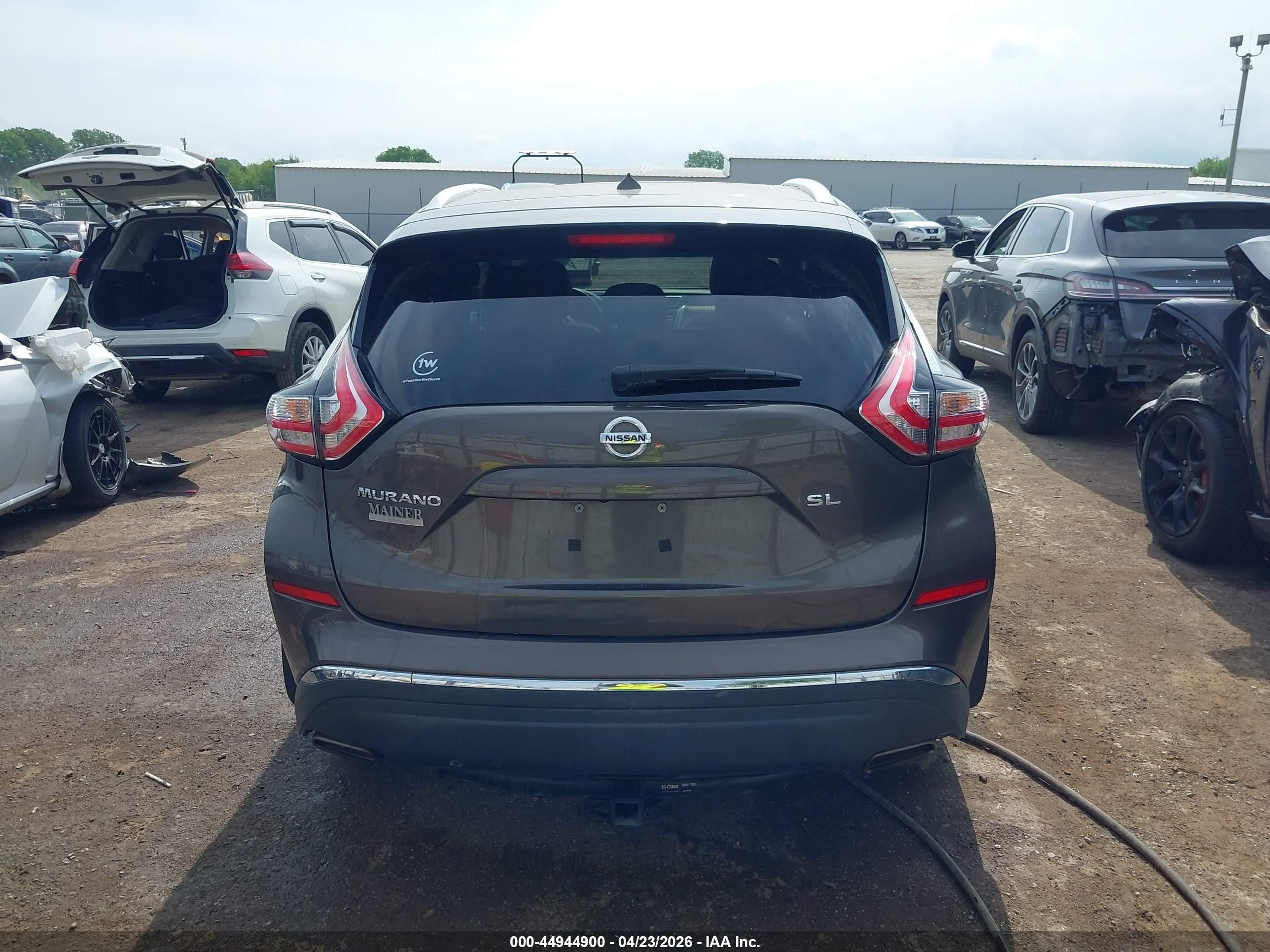 2015 Nissan Murano Sl Gray vin: 5N1AZ2MG2FN277642