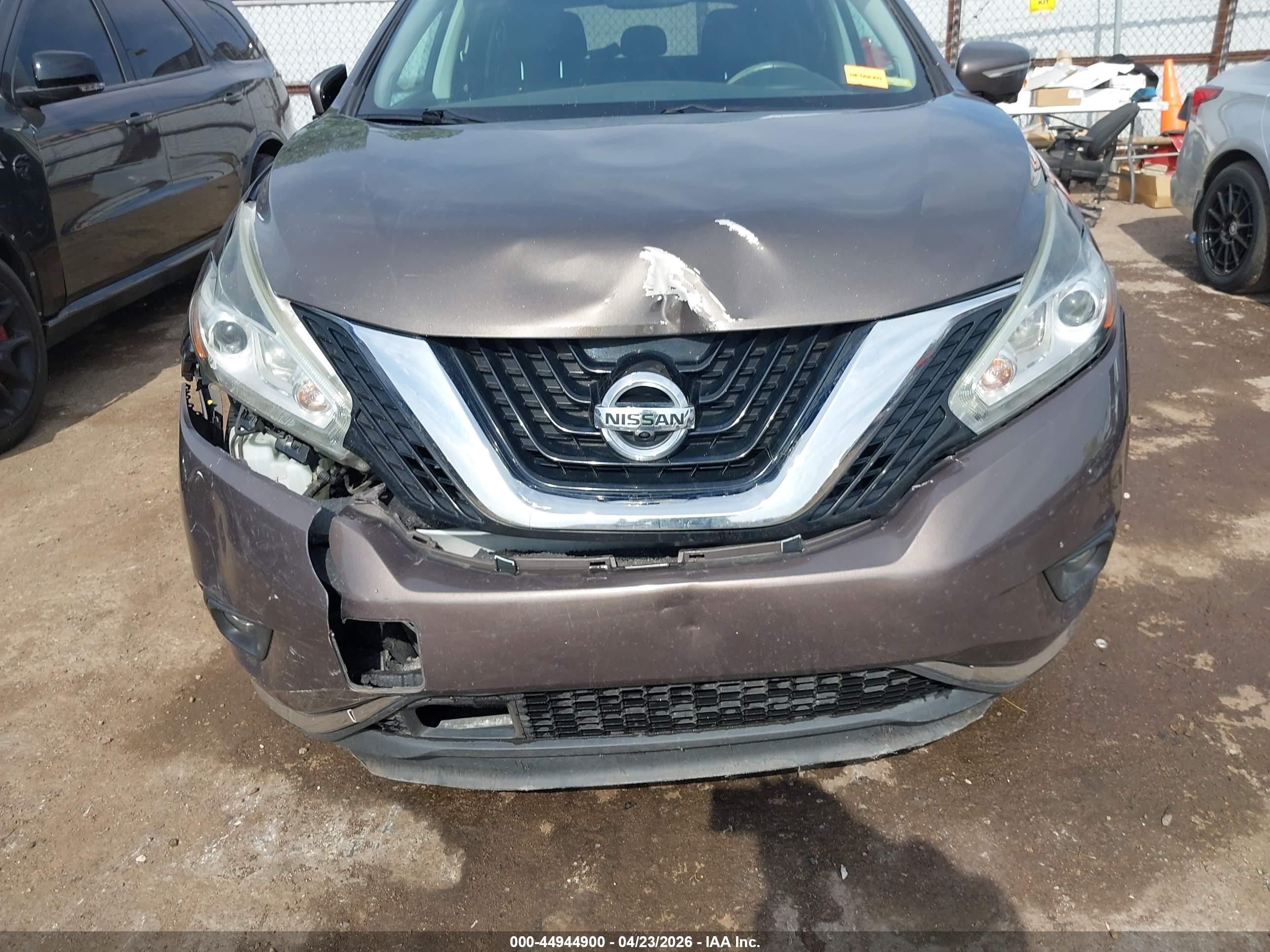 2015 Nissan Murano Sl Gray vin: 5N1AZ2MG2FN277642