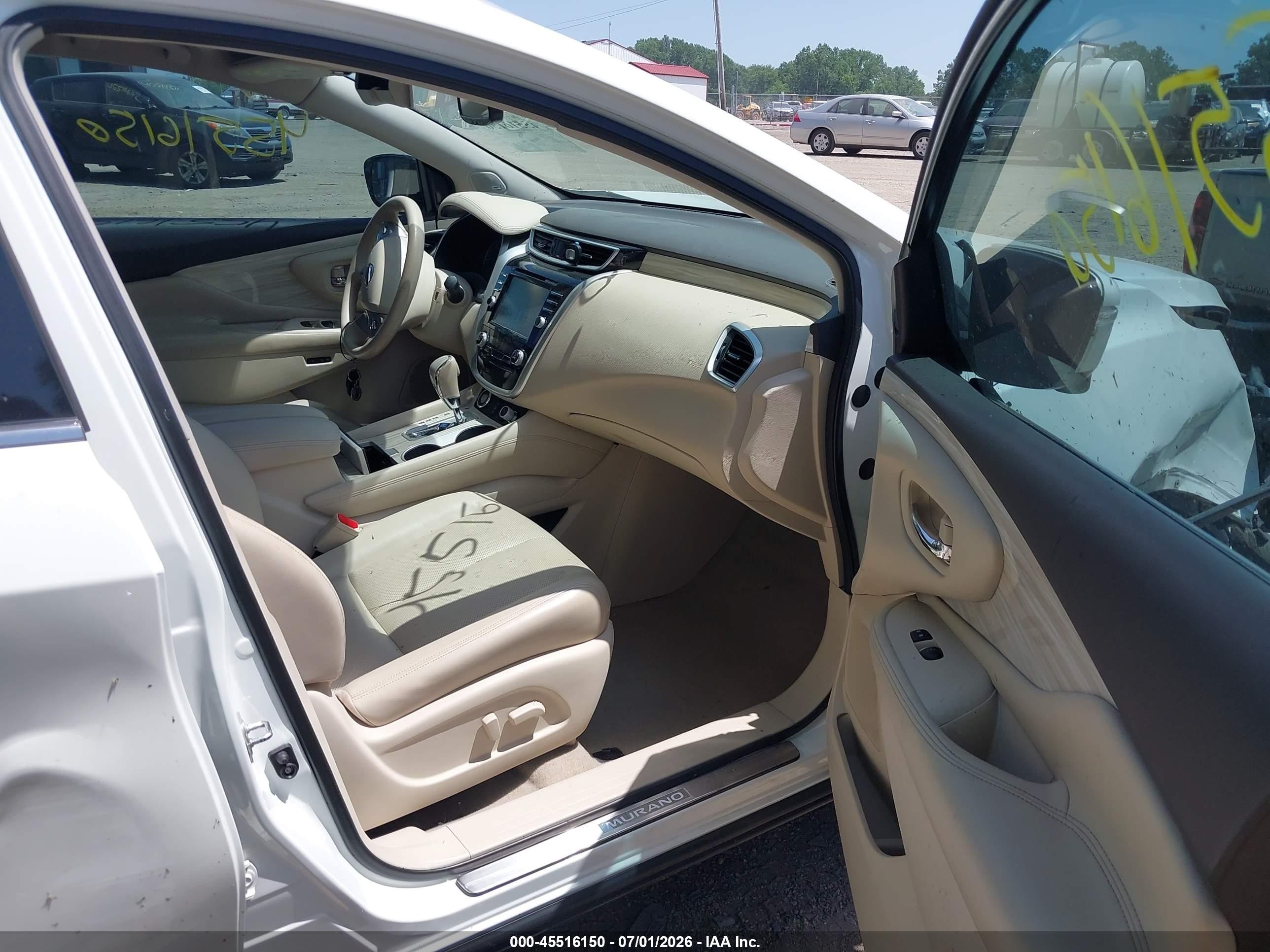 2015 Nissan Murano Sl Белый vin: 5N1AZ2MG2FN283828