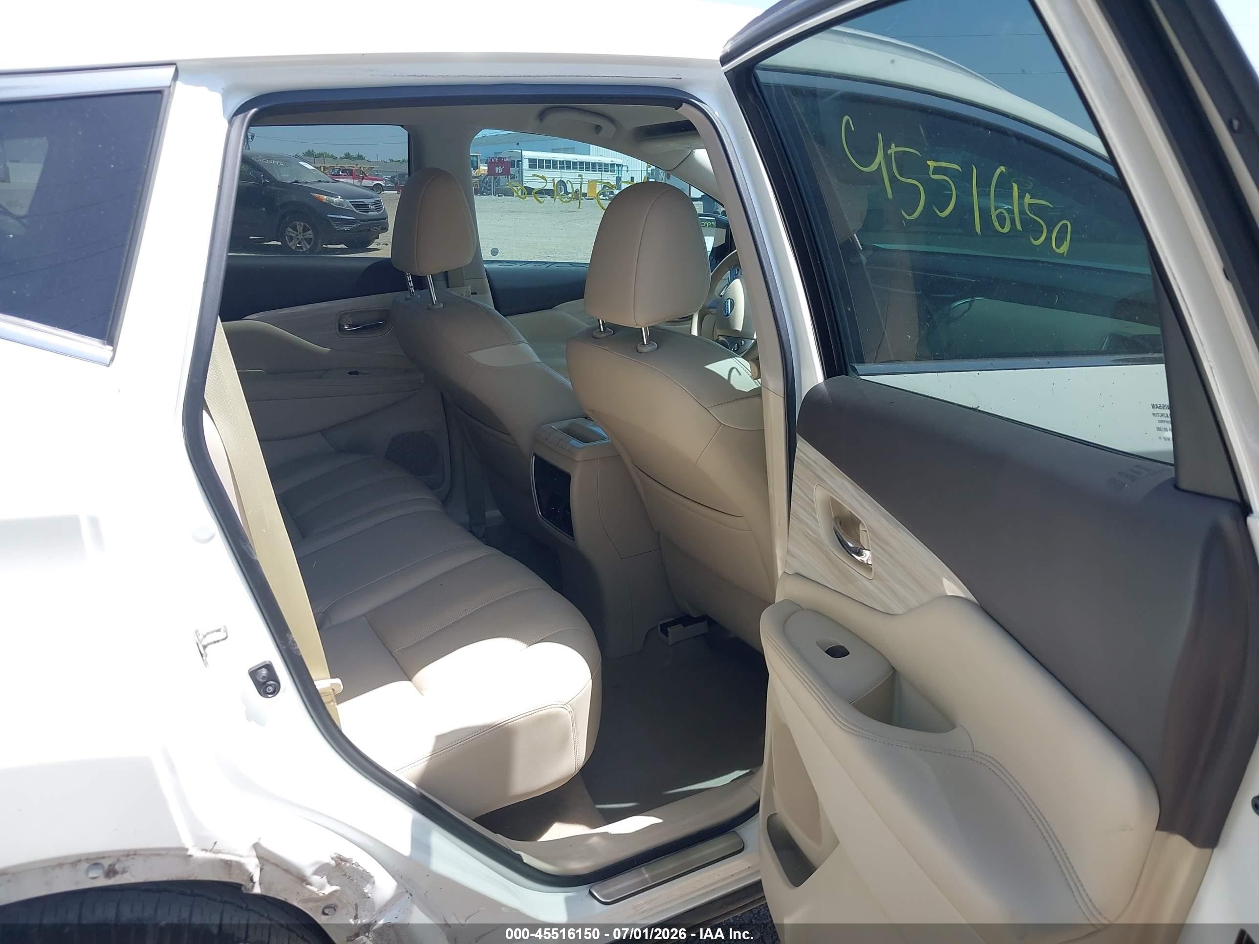 2015 Nissan Murano Sl Белый vin: 5N1AZ2MG2FN283828