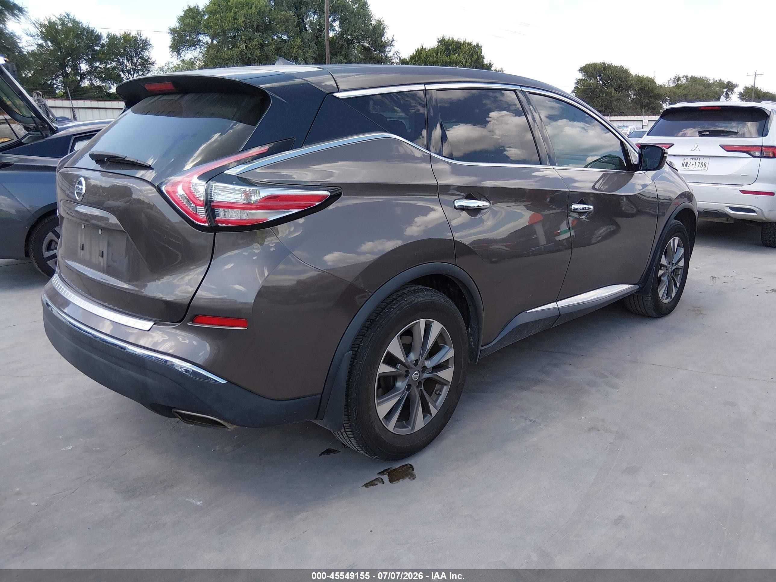 2015 Nissan Murano S Brown vin: 5N1AZ2MG2FN285403
