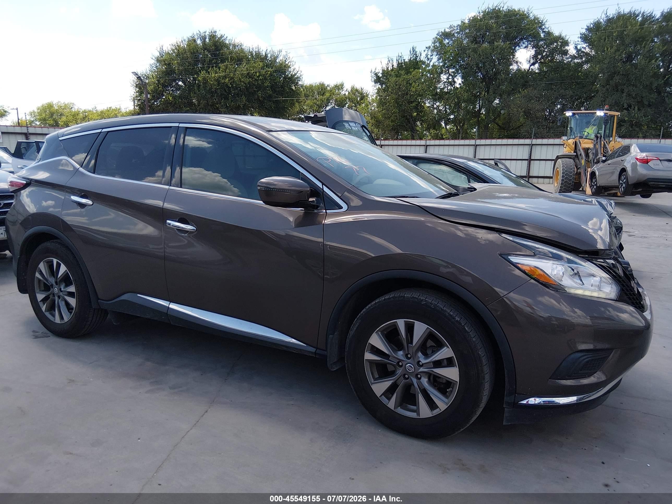2015 Nissan Murano S Brown vin: 5N1AZ2MG2FN285403