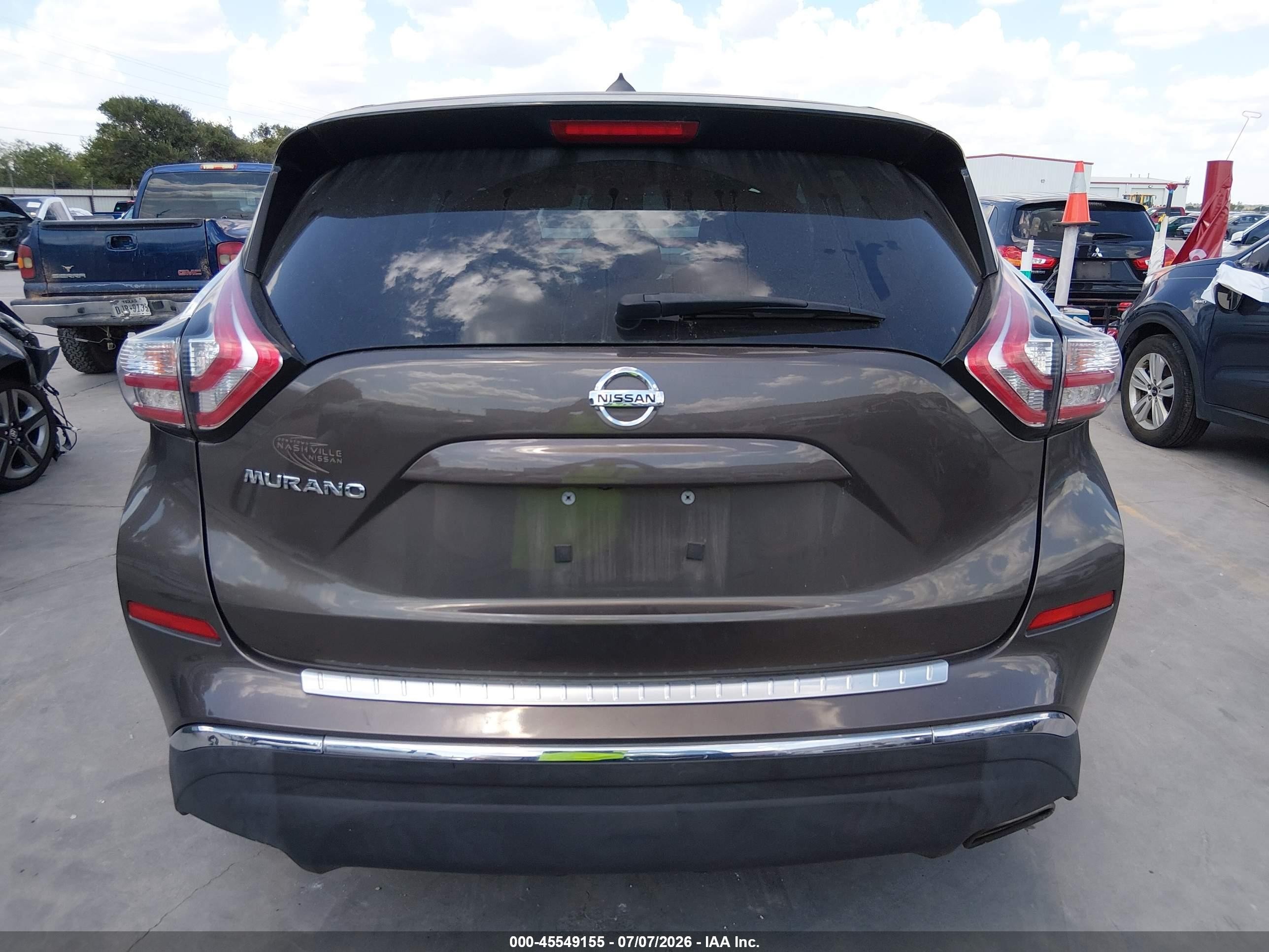 2015 Nissan Murano S Brown vin: 5N1AZ2MG2FN285403