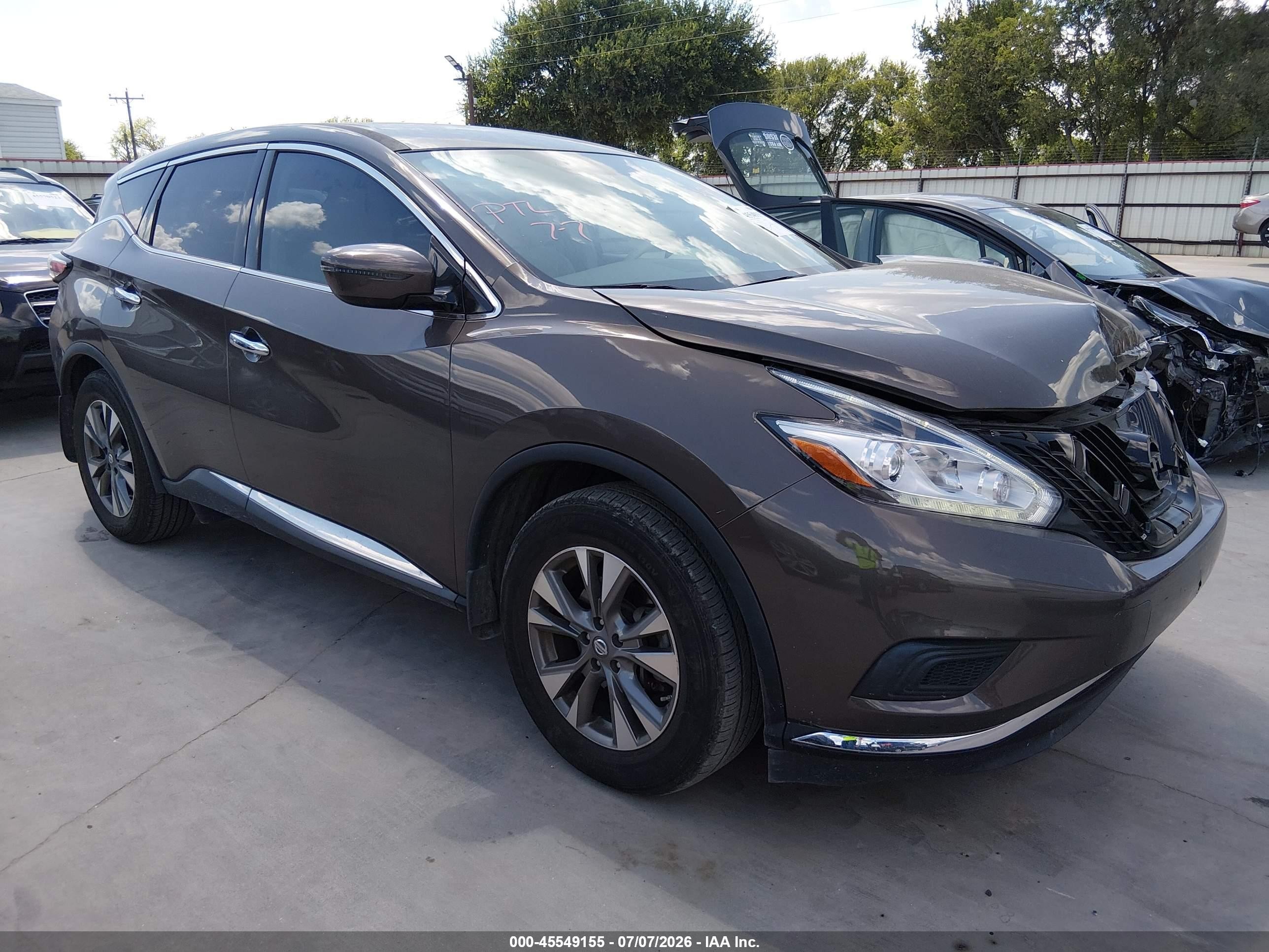 2015 Nissan Murano S Brown vin: 5N1AZ2MG2FN285403