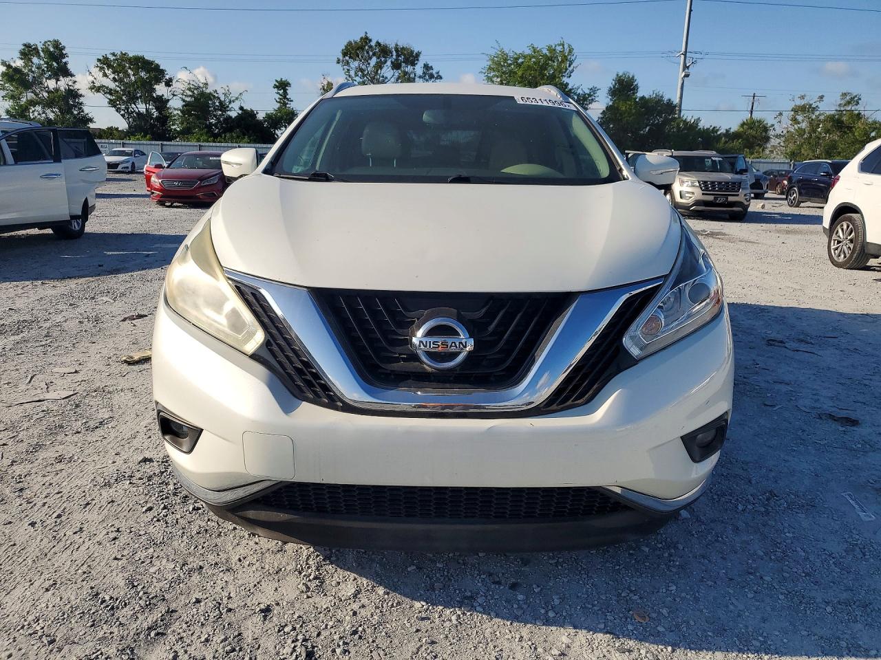 2015 Nissan Murano Sl White vin: 5N1AZ2MG3FN215523