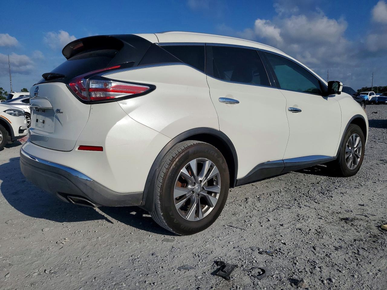 2015 Nissan Murano Sl White vin: 5N1AZ2MG3FN215523